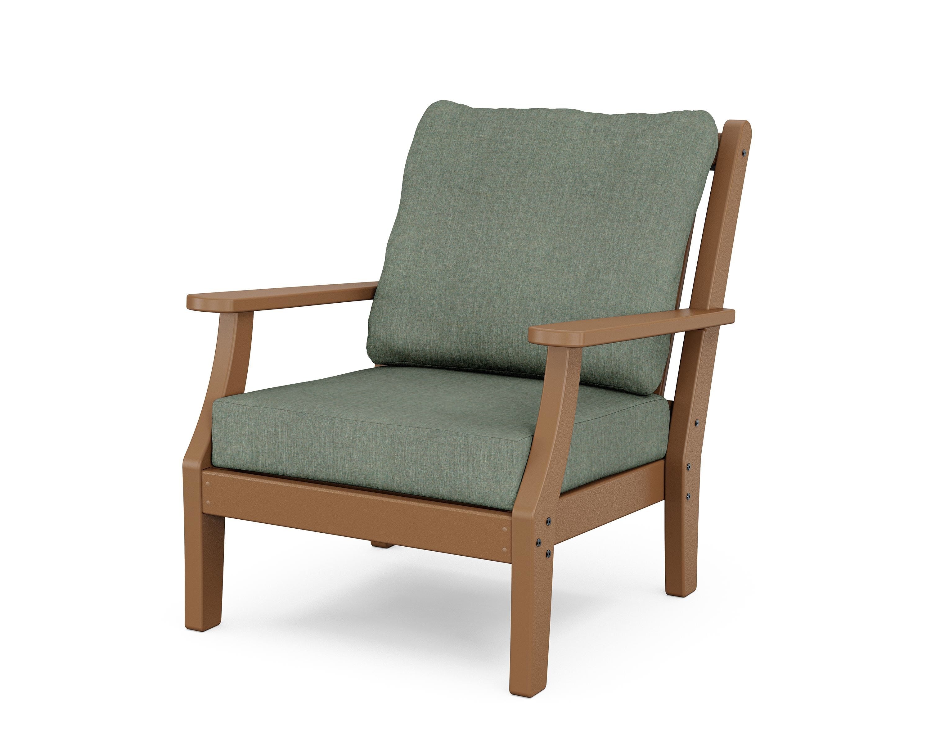 Country Living Wovendale Deep Seating Chair in Teak / Cast Sage