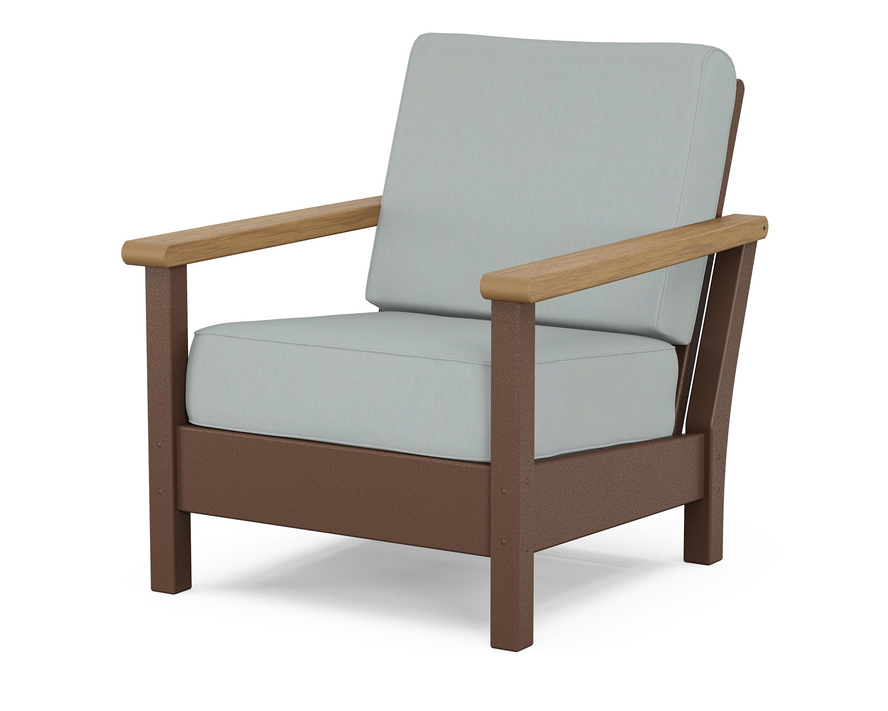 POLYWOOD® Harbour Deep Seating Chair in Mahogany / Natural / Spa