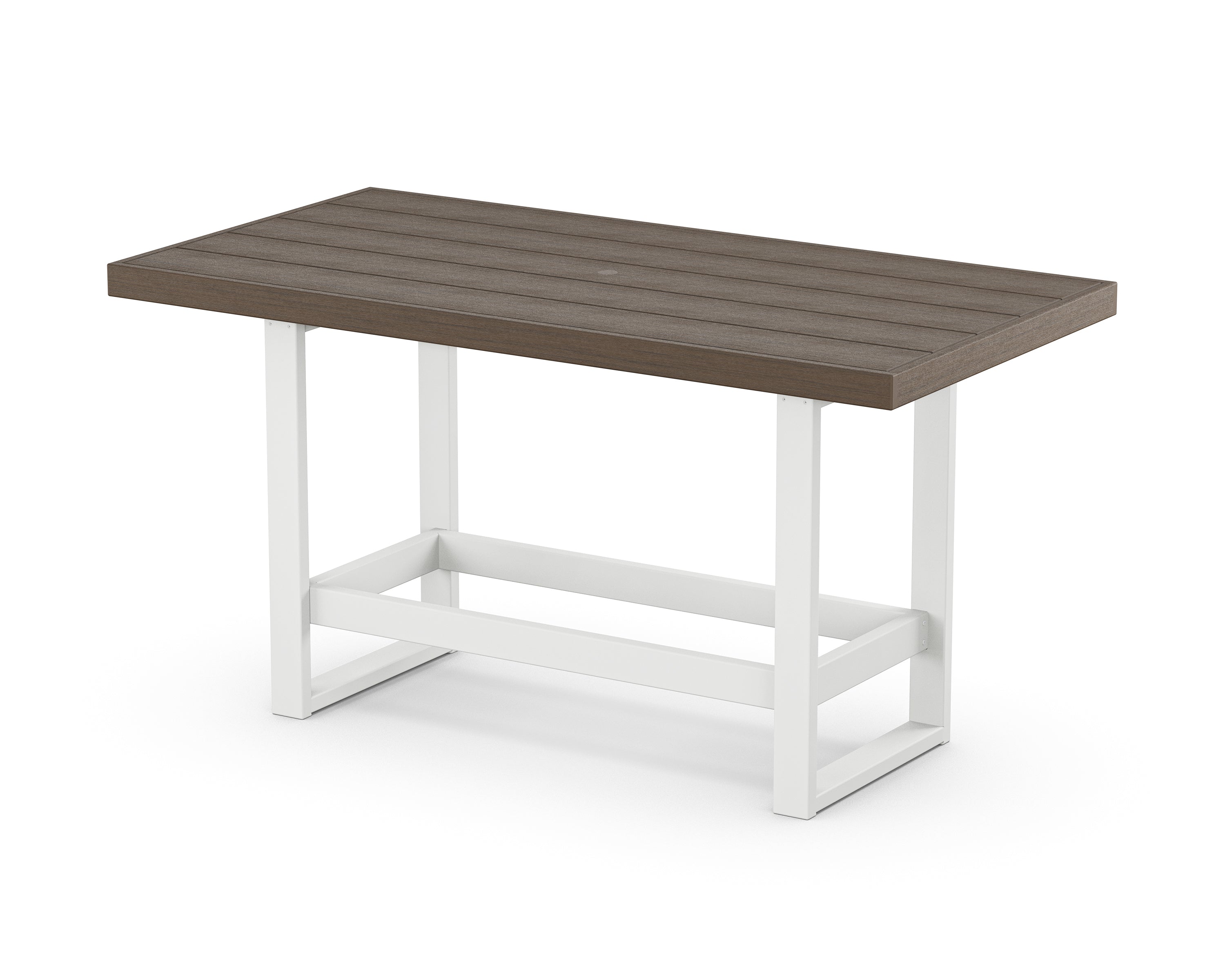 POLYWOOD® EDGE 40" x 78" Bar Table in White / Kona