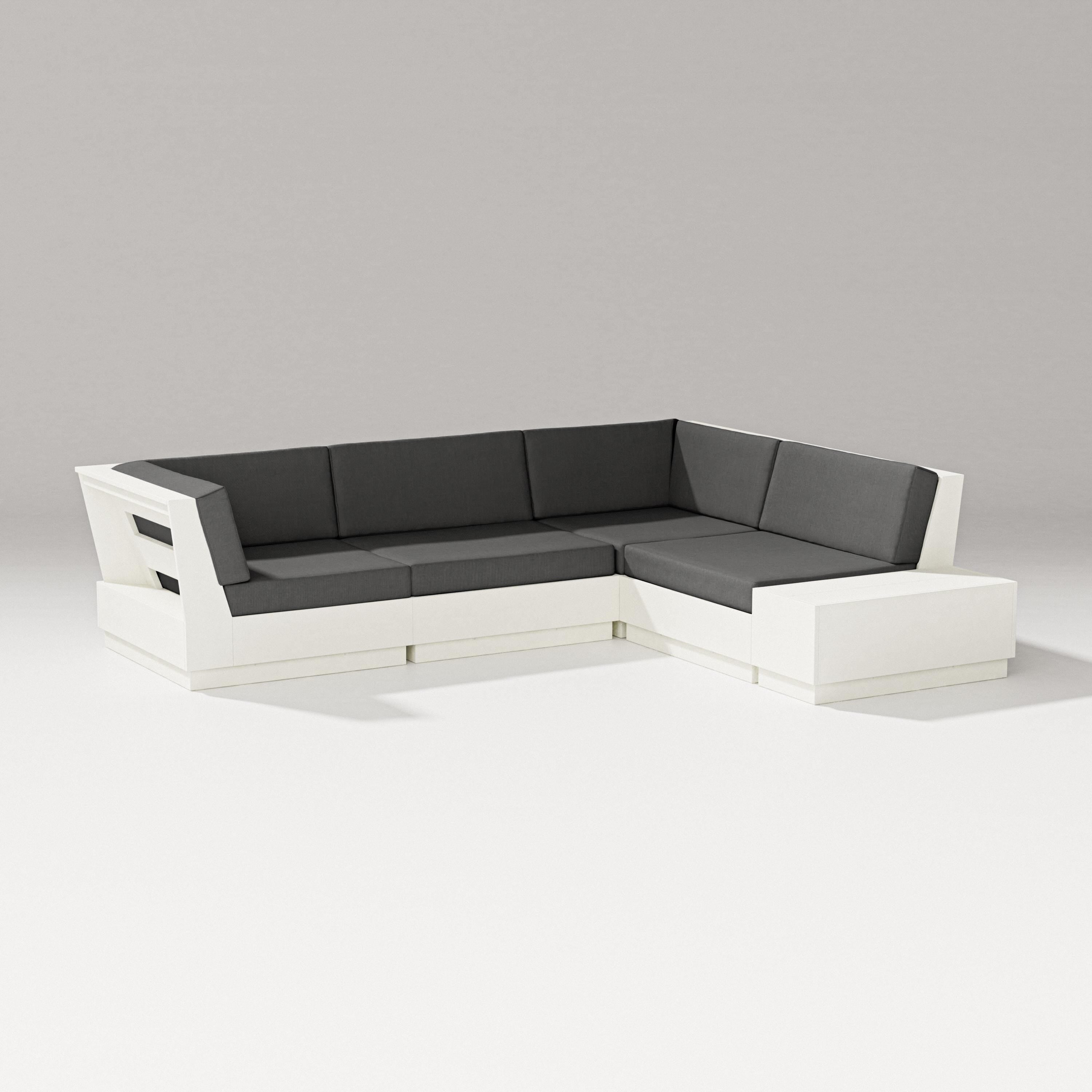 PW Designer Series Elevate Corner Sectional in Vintage White / Spectrum Carbon
