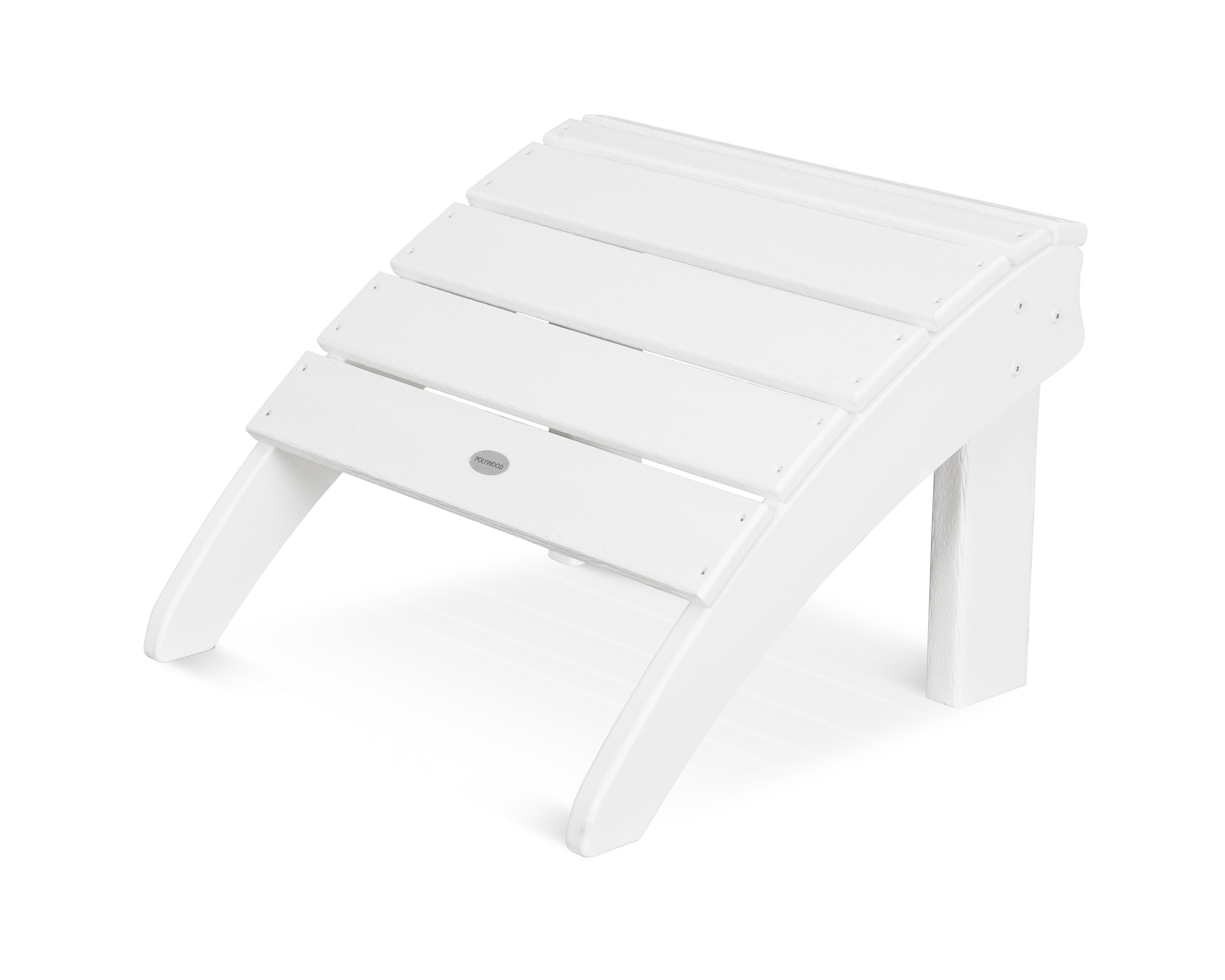 POLYWOOD® Seashell Ottoman in White