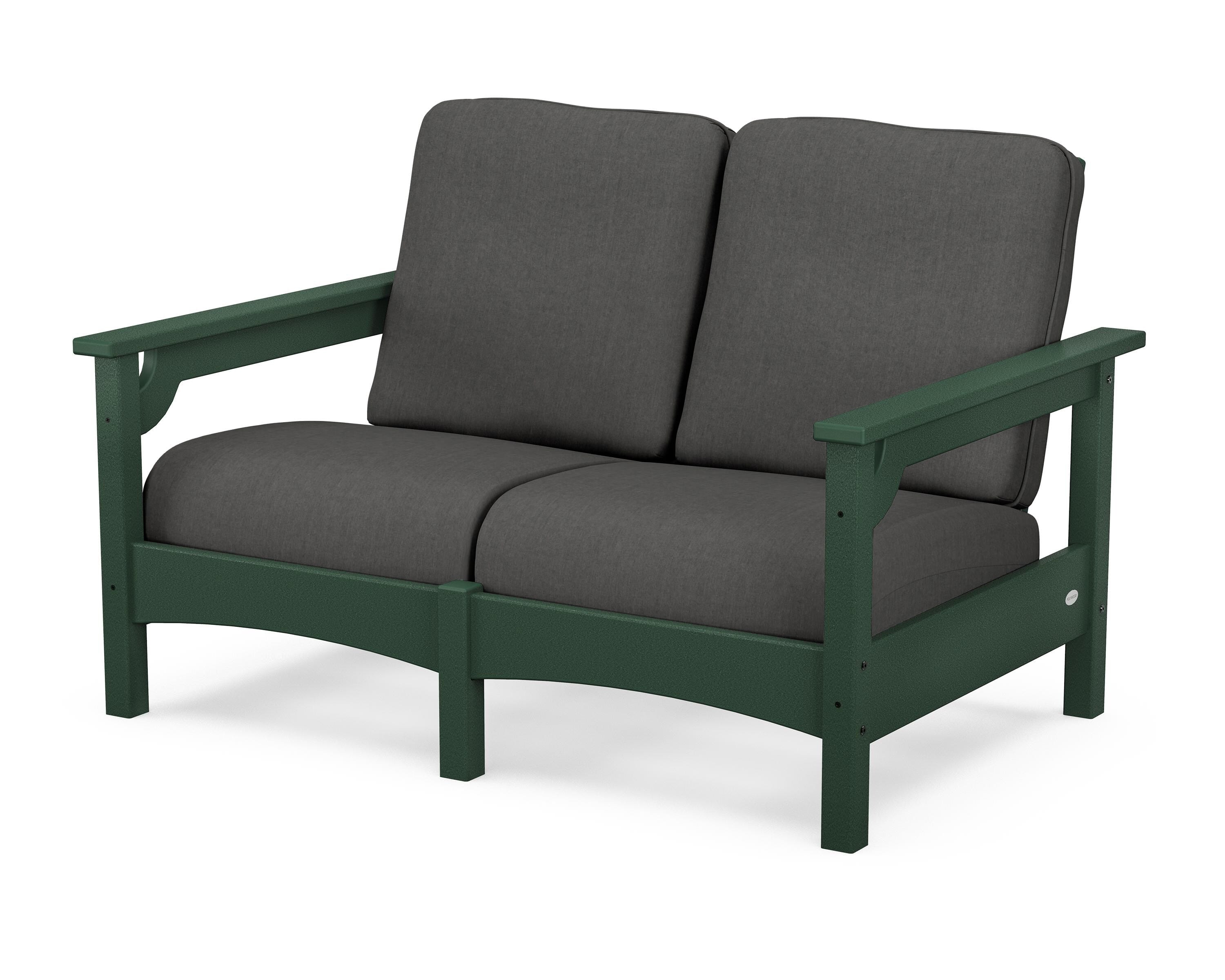 POLYWOOD® Club Loveseat in Green / Spectrum Carbon