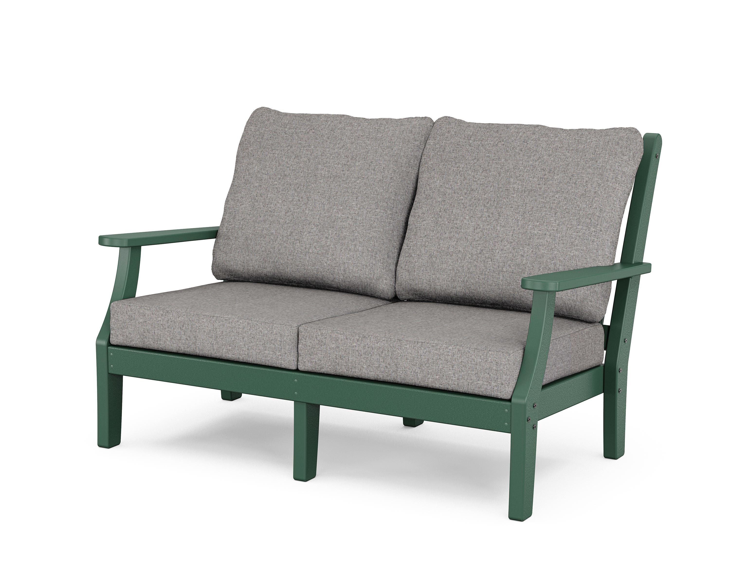 Country Living Wovendale Deep Seating Loveseat in Green / Grey Mist
