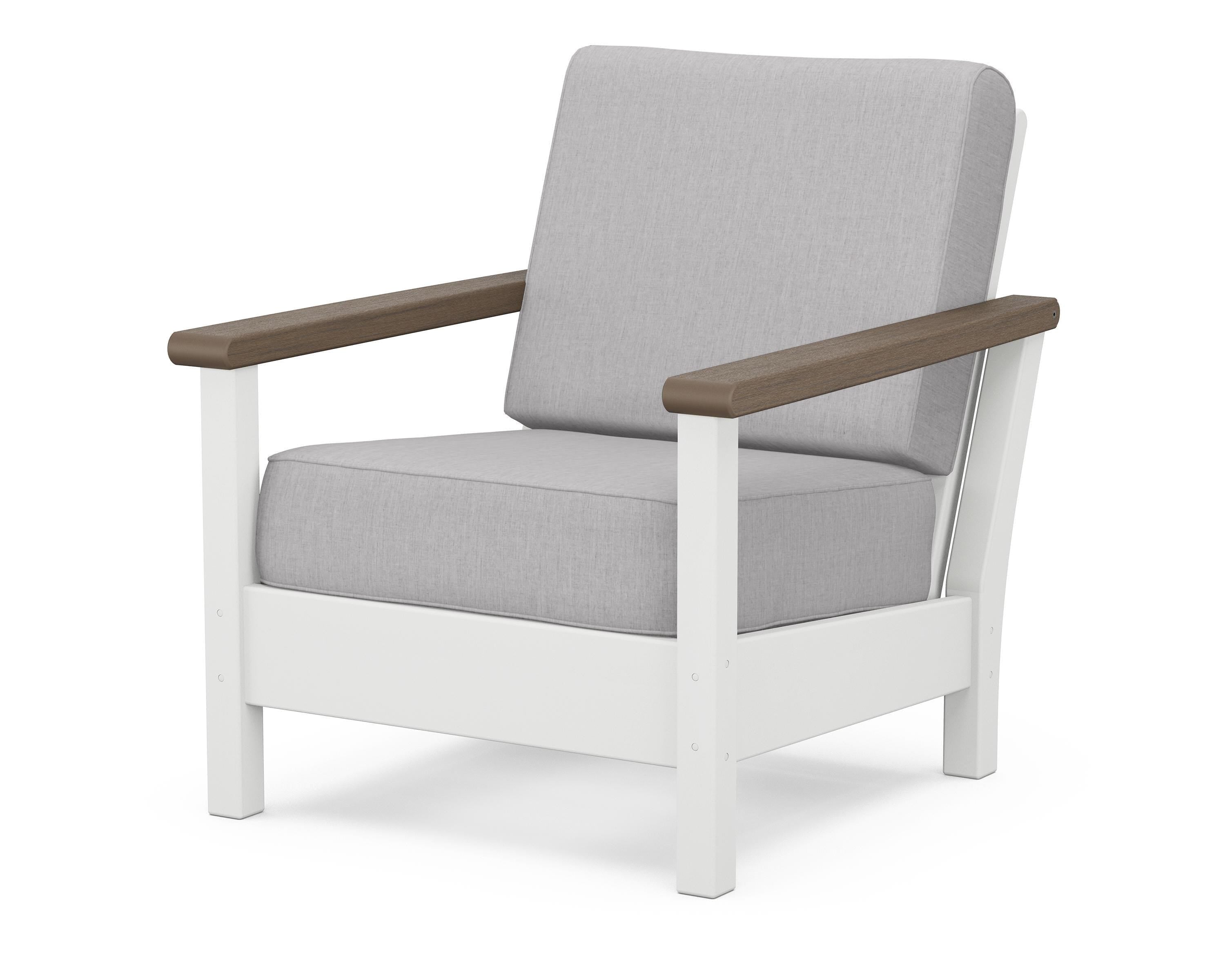 POLYWOOD® Harbour Deep Seating Chair in White / Kona / Granite