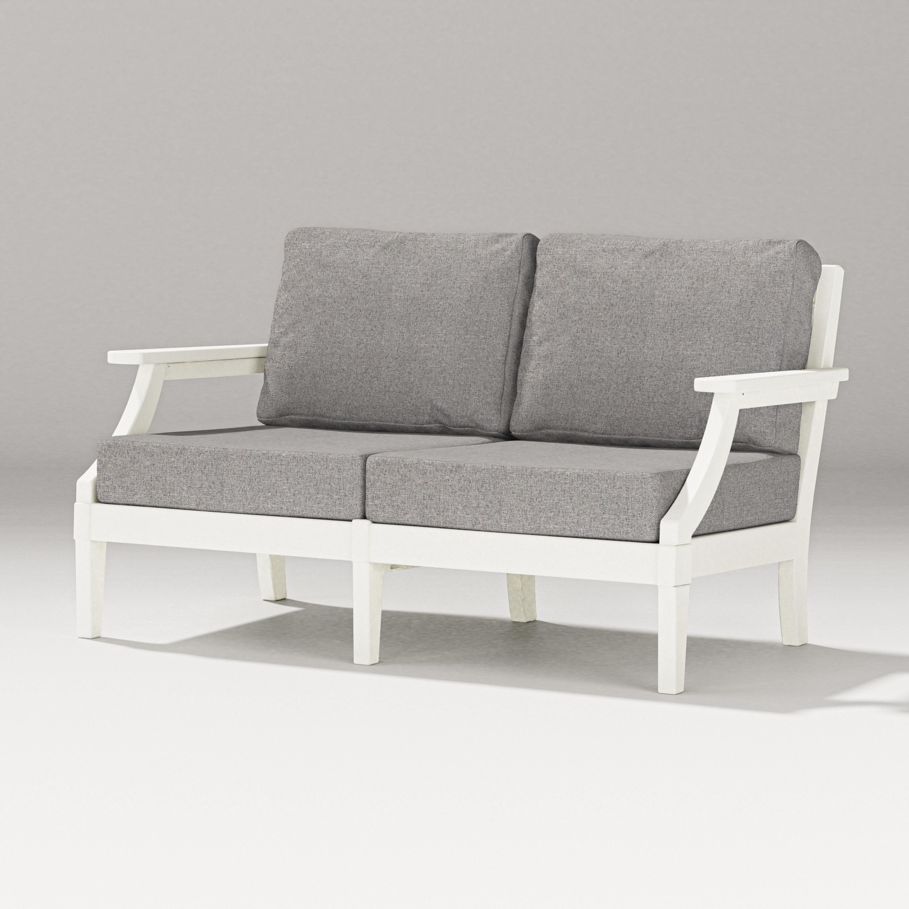 PW Designer Series Estate Loveseat in Vintage White / Grey Mist