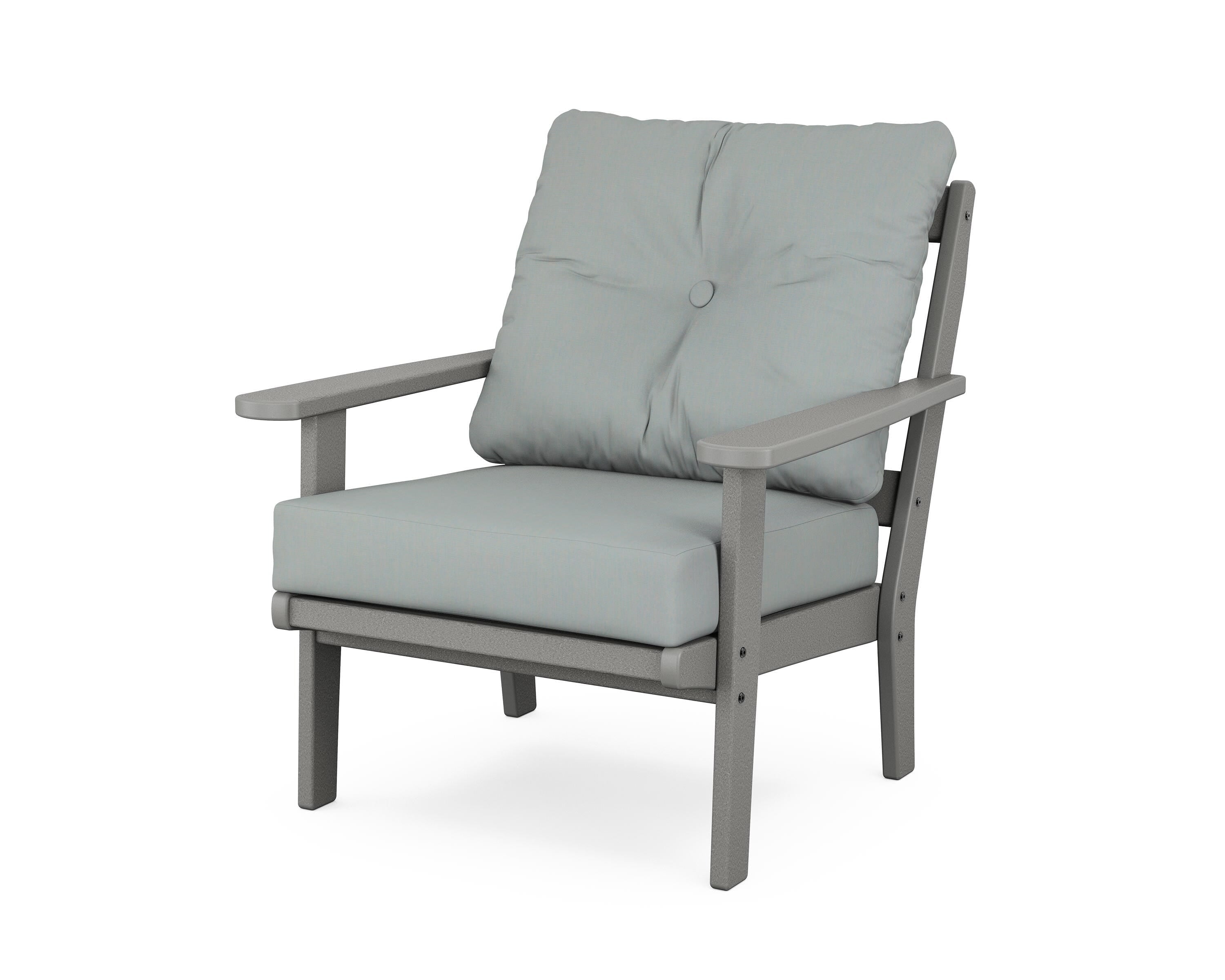 POLYWOOD® Mission Deep Seating Chair in Slate Grey / Spa