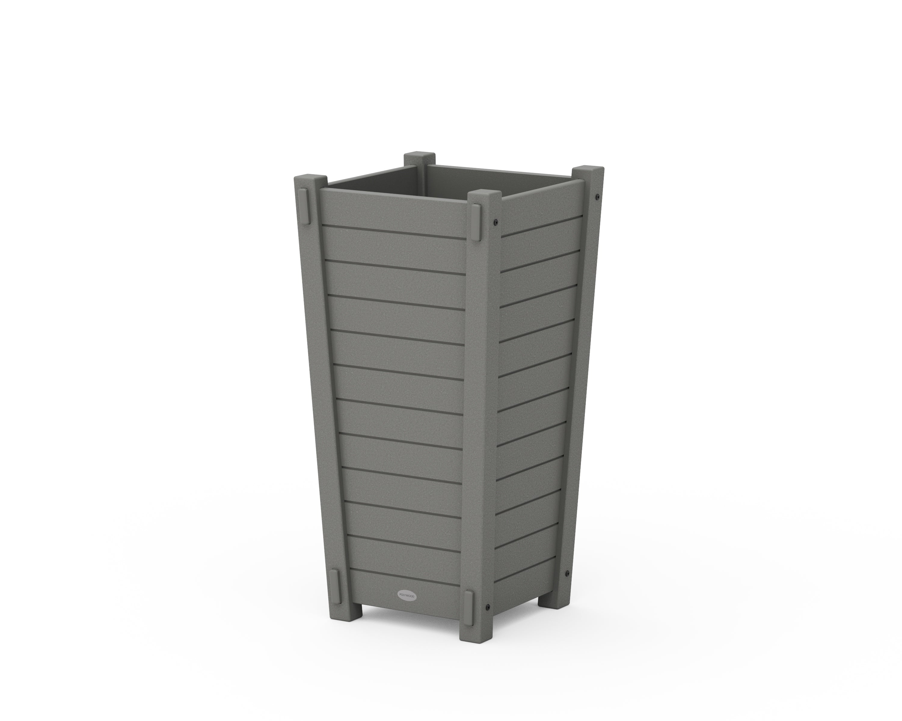 POLYWOOD® Nautical Tapered Square Planter Box in Slate Grey