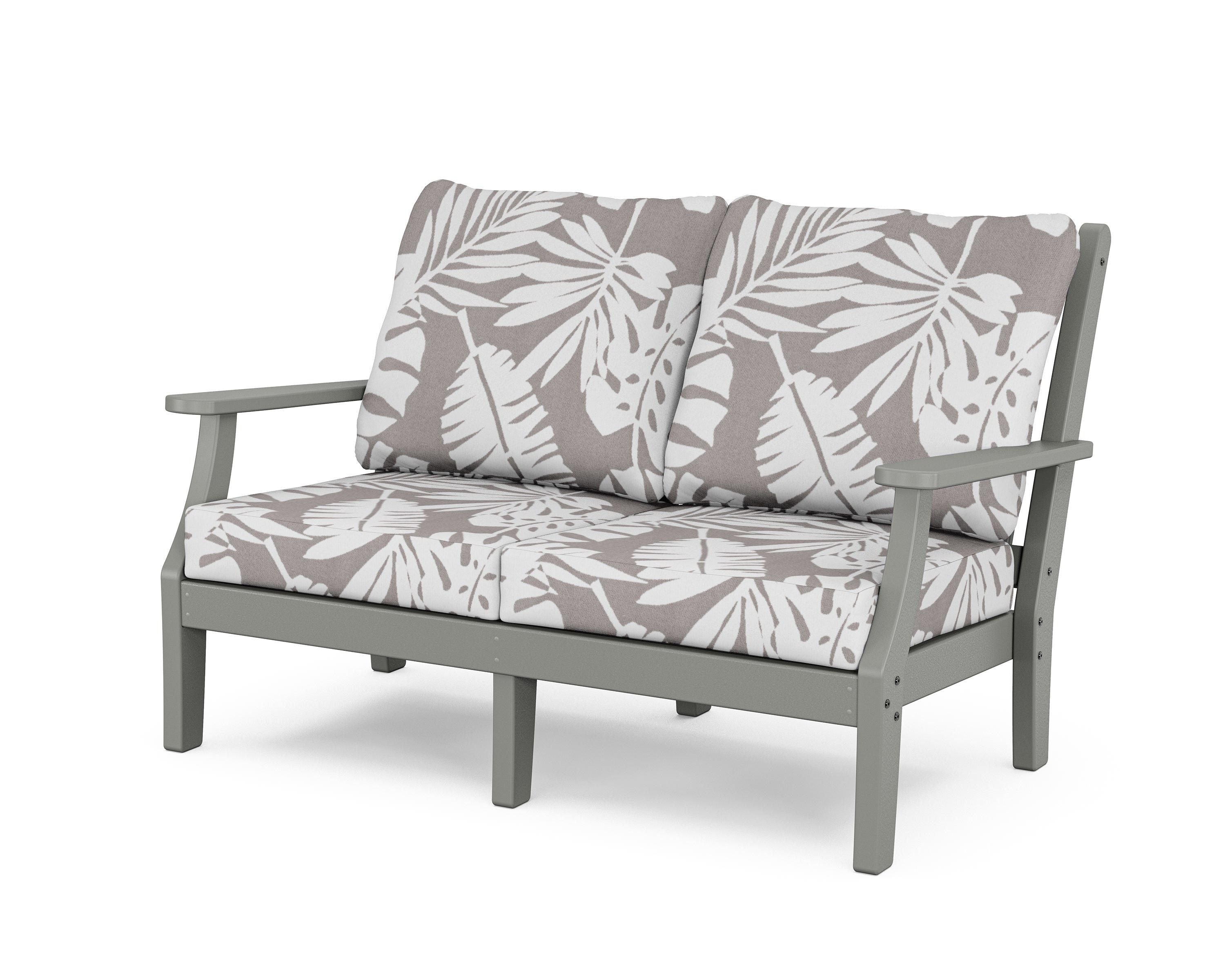Country Living Wovendale Deep Seating Loveseat in Slate Grey / Leaf Grey Mist