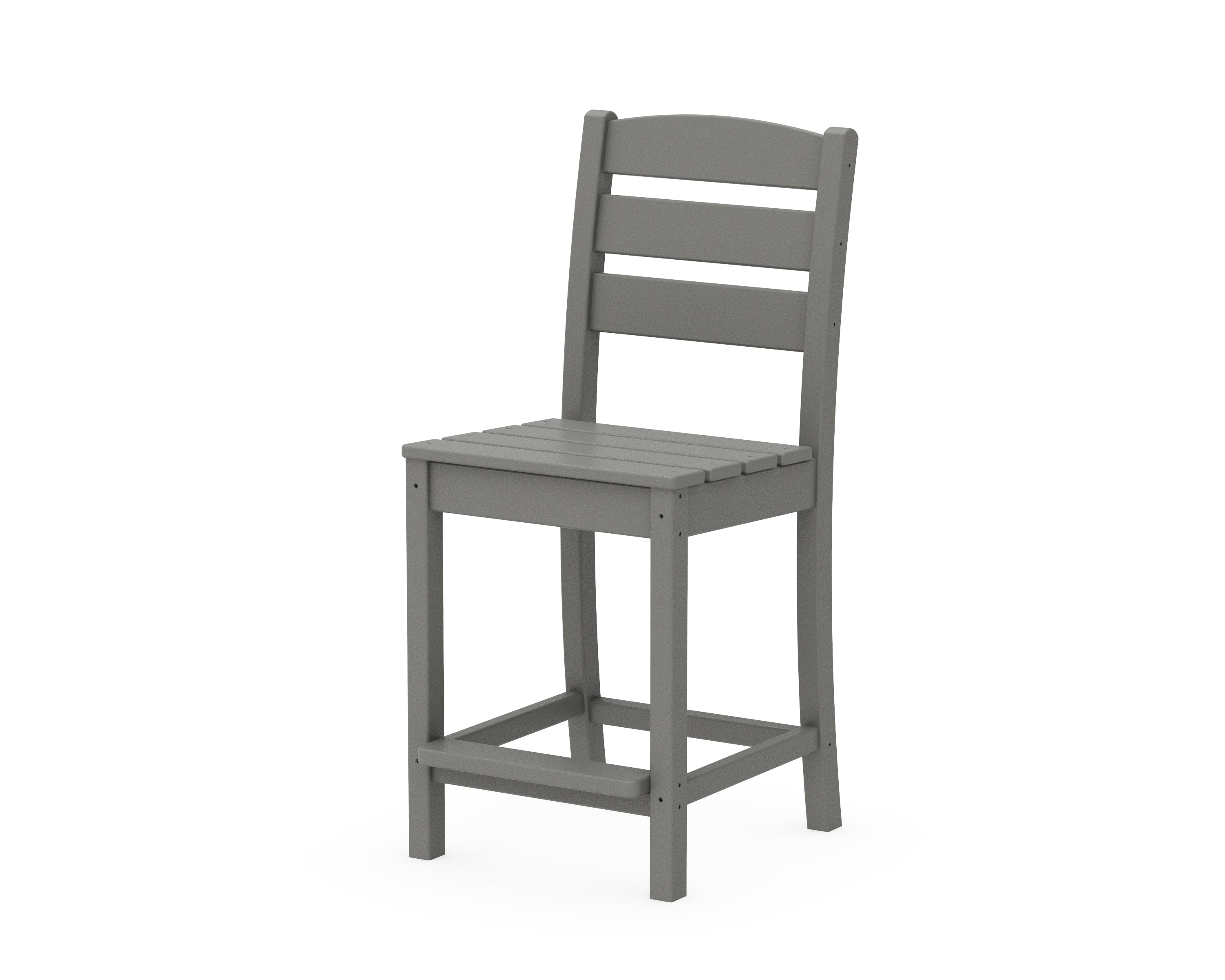 POLYWOOD® Lakeside Counter Side Chair in Slate Grey