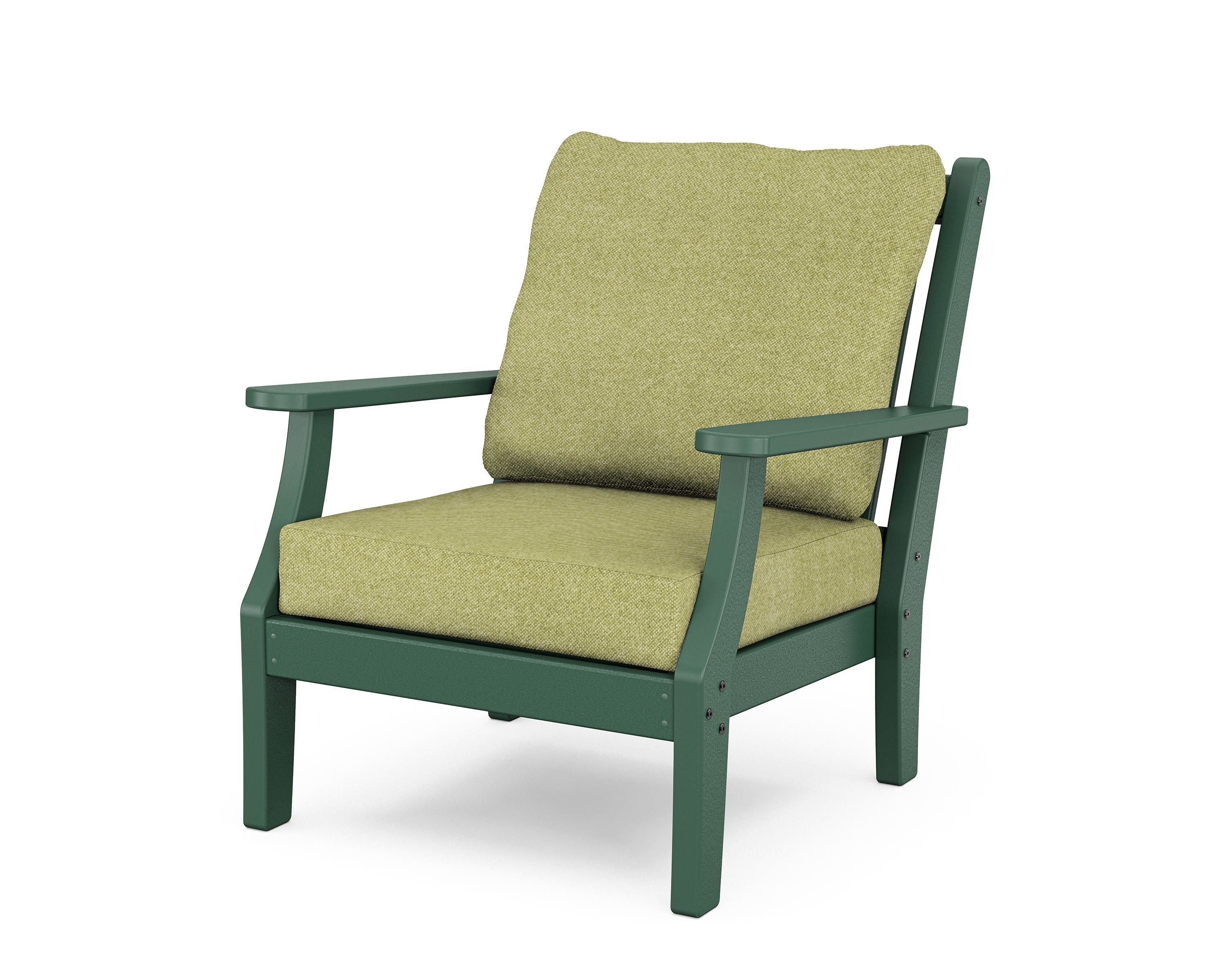 Country Living Wovendale Deep Seating Chair in Green / Chartreuse Boucle