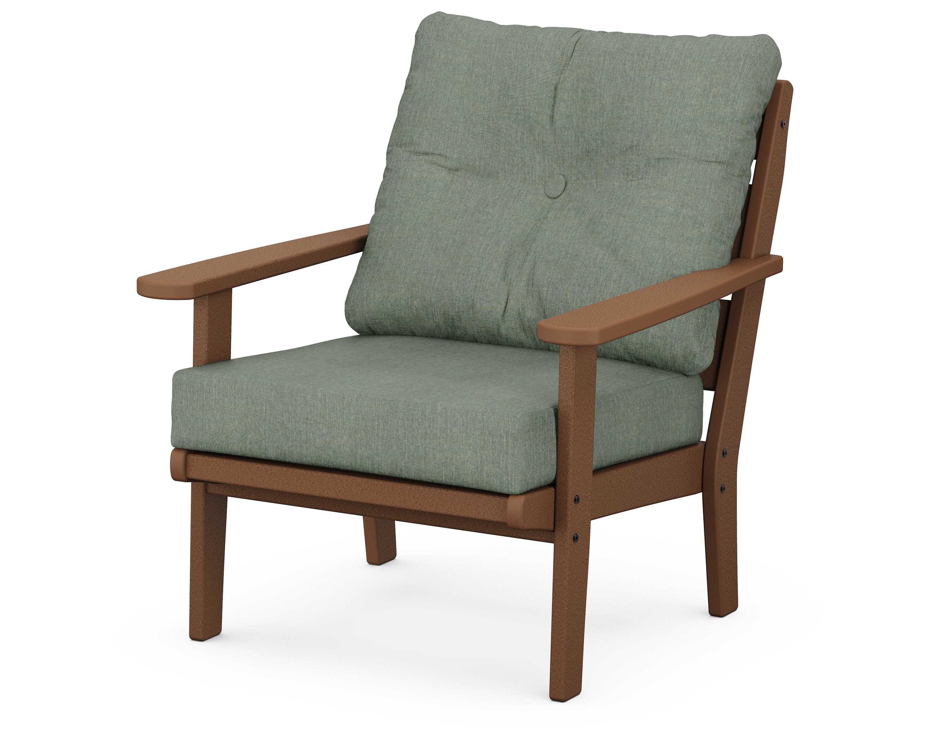 POLYWOOD® Lakeside Deep Seating Chair in Teak / Cast Sage