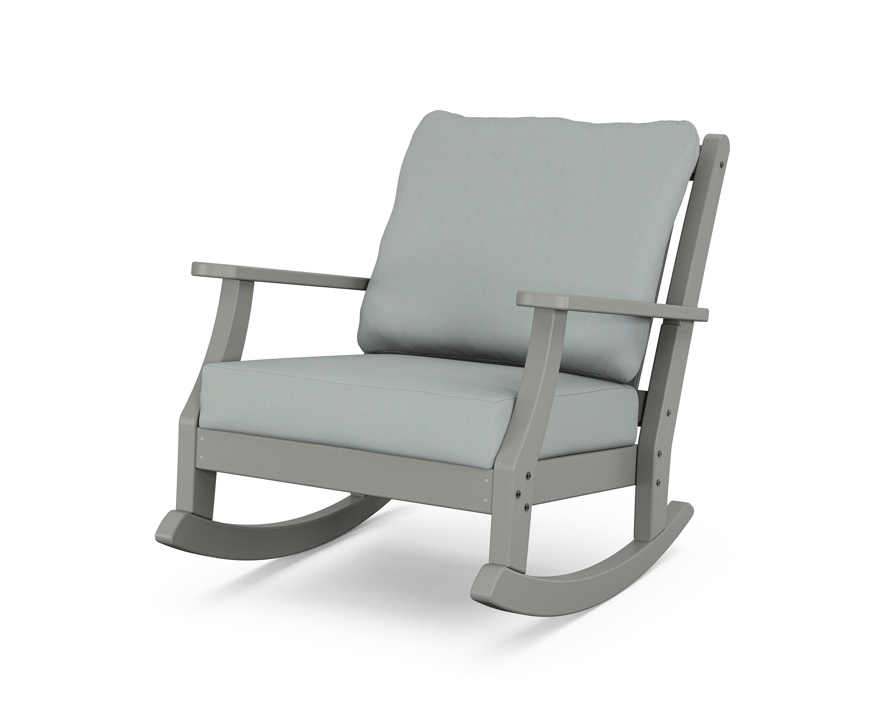 Country Living Wovendale Deep Seating Rocking Chair in Slate Grey / Spa