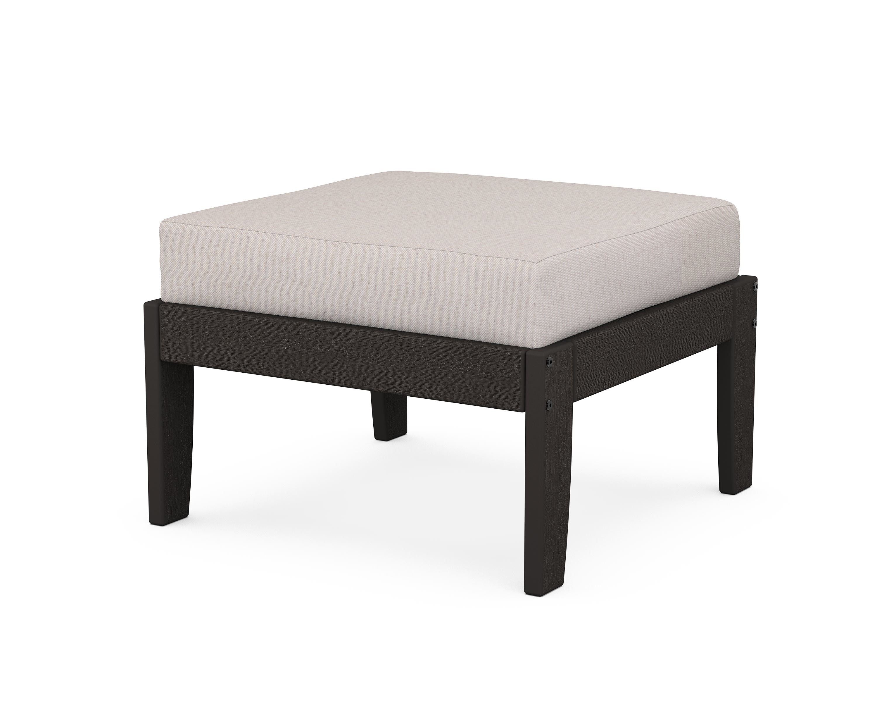 Unbranded Modular Ottoman - Classic in Vintage Coffee / Dune Burlap