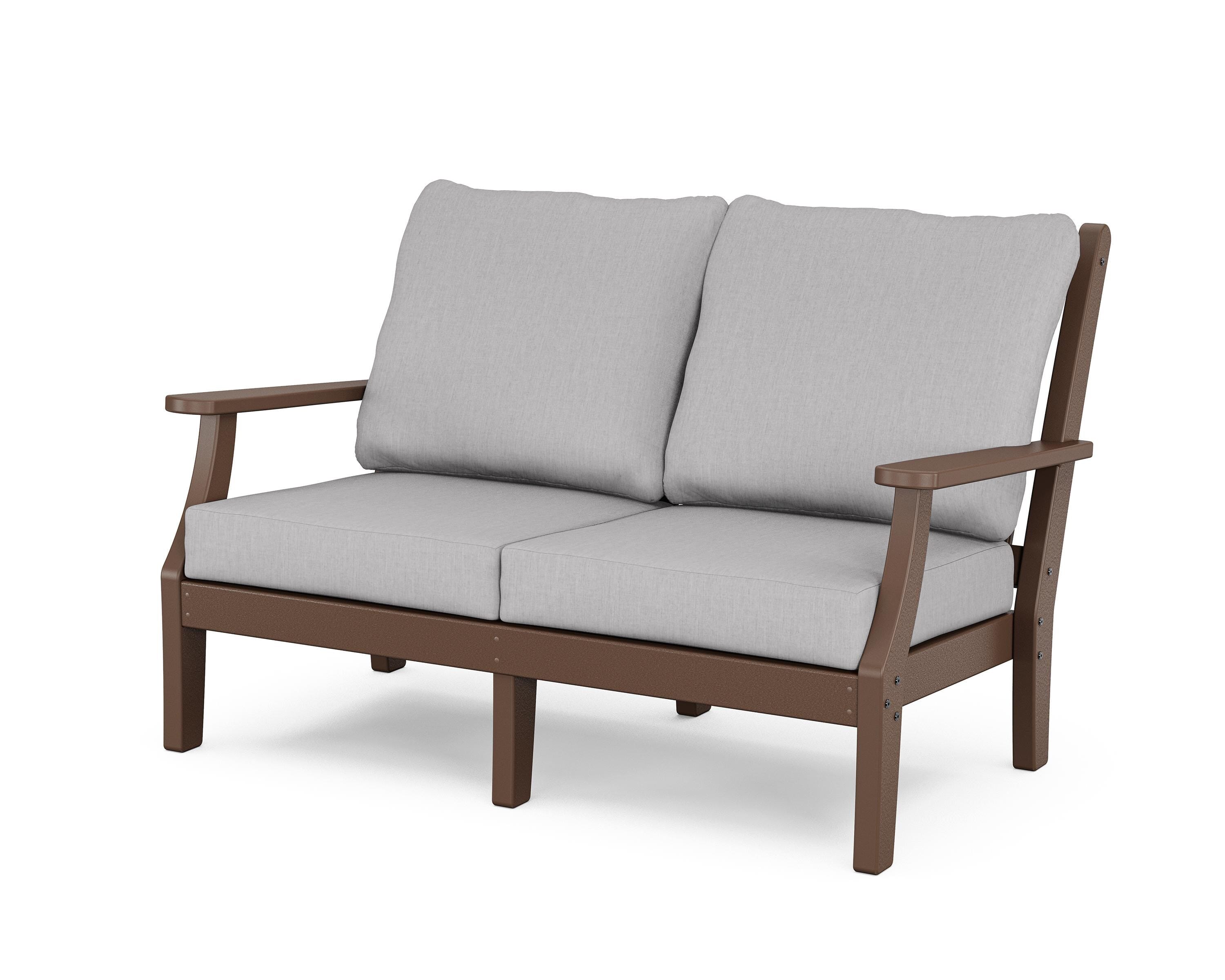 Country Living Wovendale Deep Seating Loveseat in Mahogany / Granite