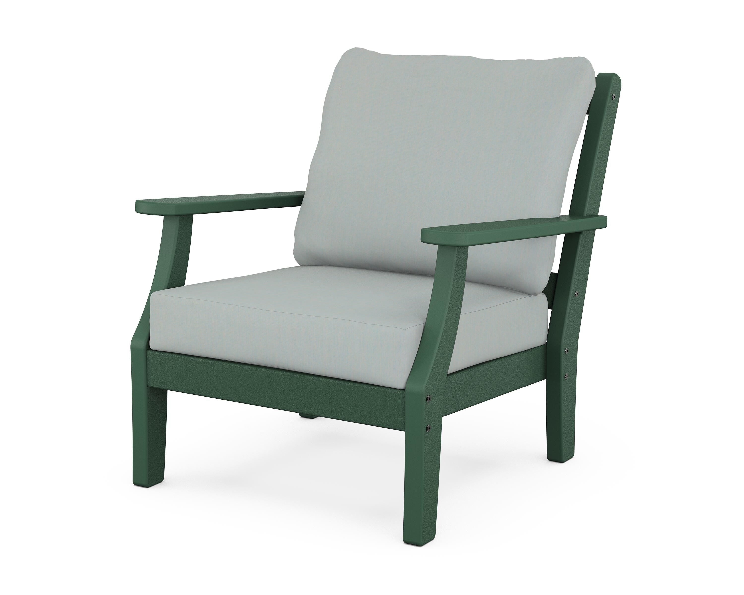 Martha Stewart by POLYWOOD® Chinoiserie Deep Seating Chair in Green / Spa