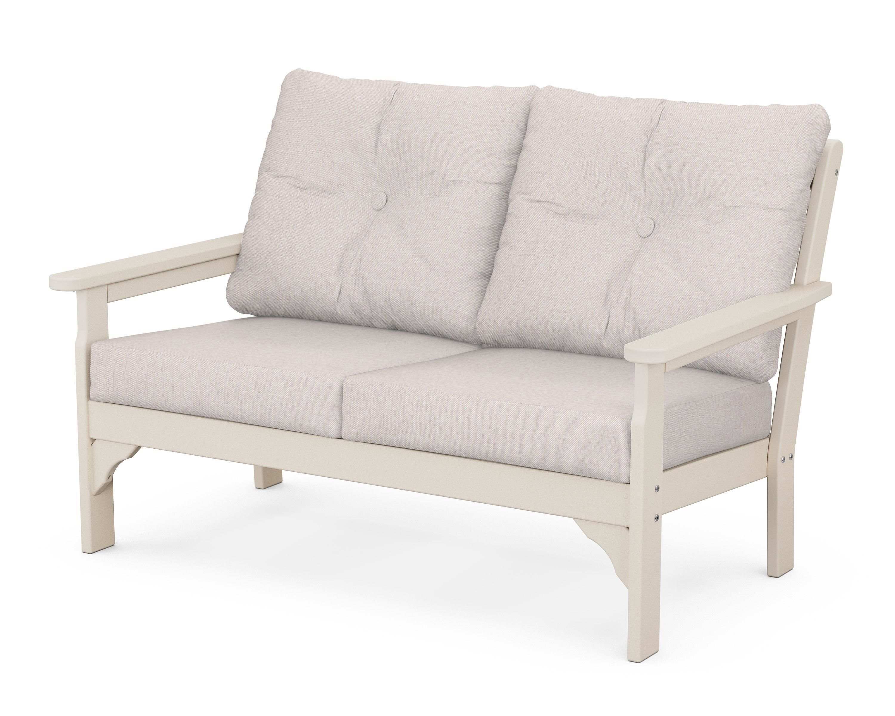 POLYWOOD® Vineyard Deep Seating Loveseat in Sand / Dune Burlap