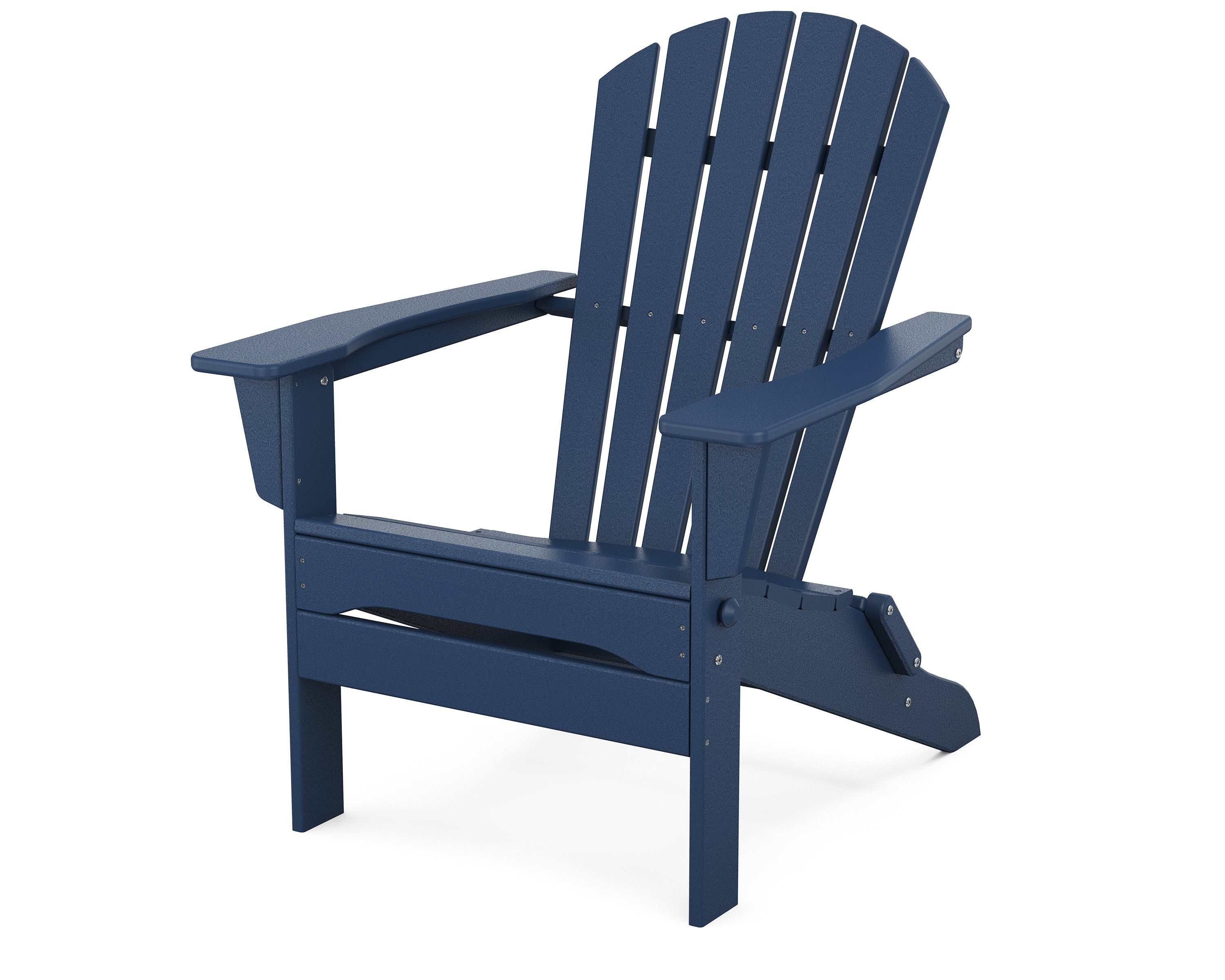 POLYWOOD® South Beach Folding Adirondack Chair in Navy