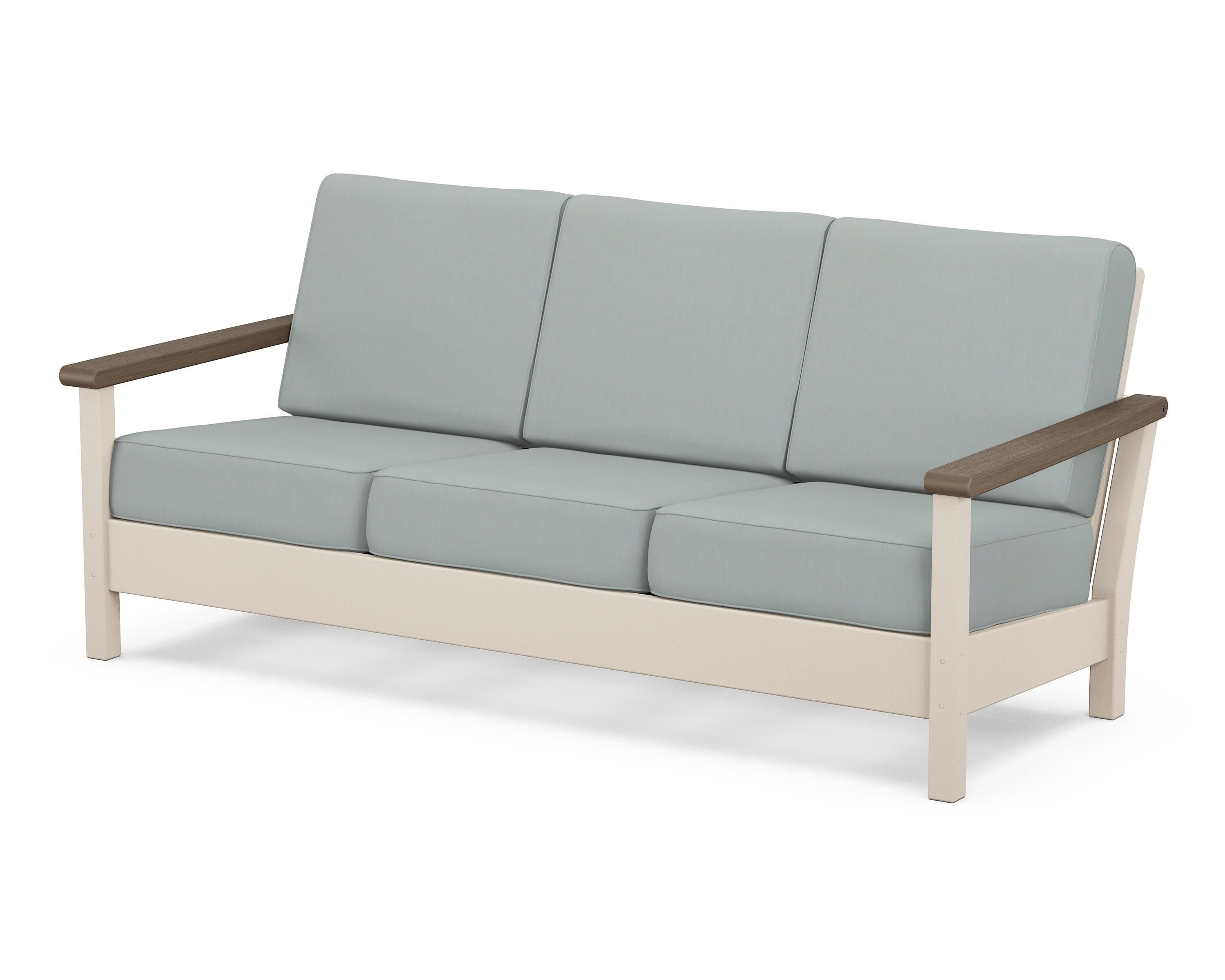 POLYWOOD® Harbour Deep Seating Sofa in Sand / Kona / Spa