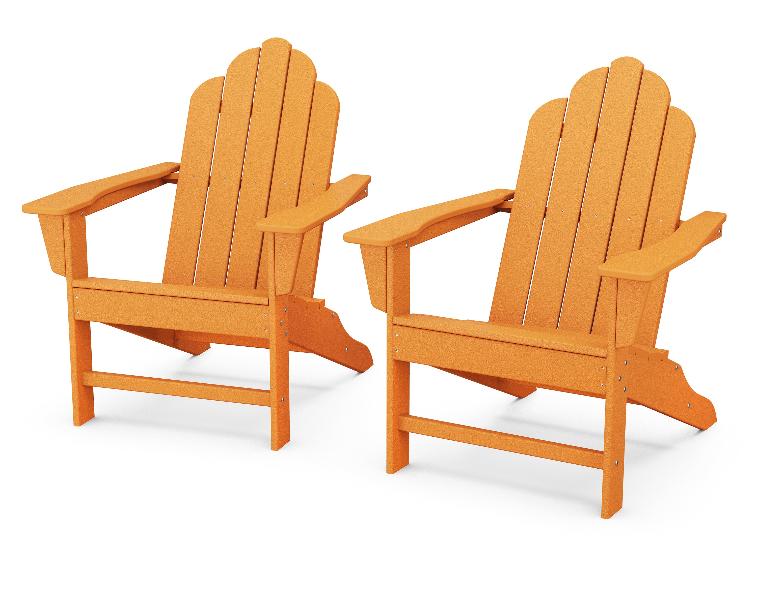 POLYWOOD® Long Island Adirondack 2-Piece Set in Tangerine