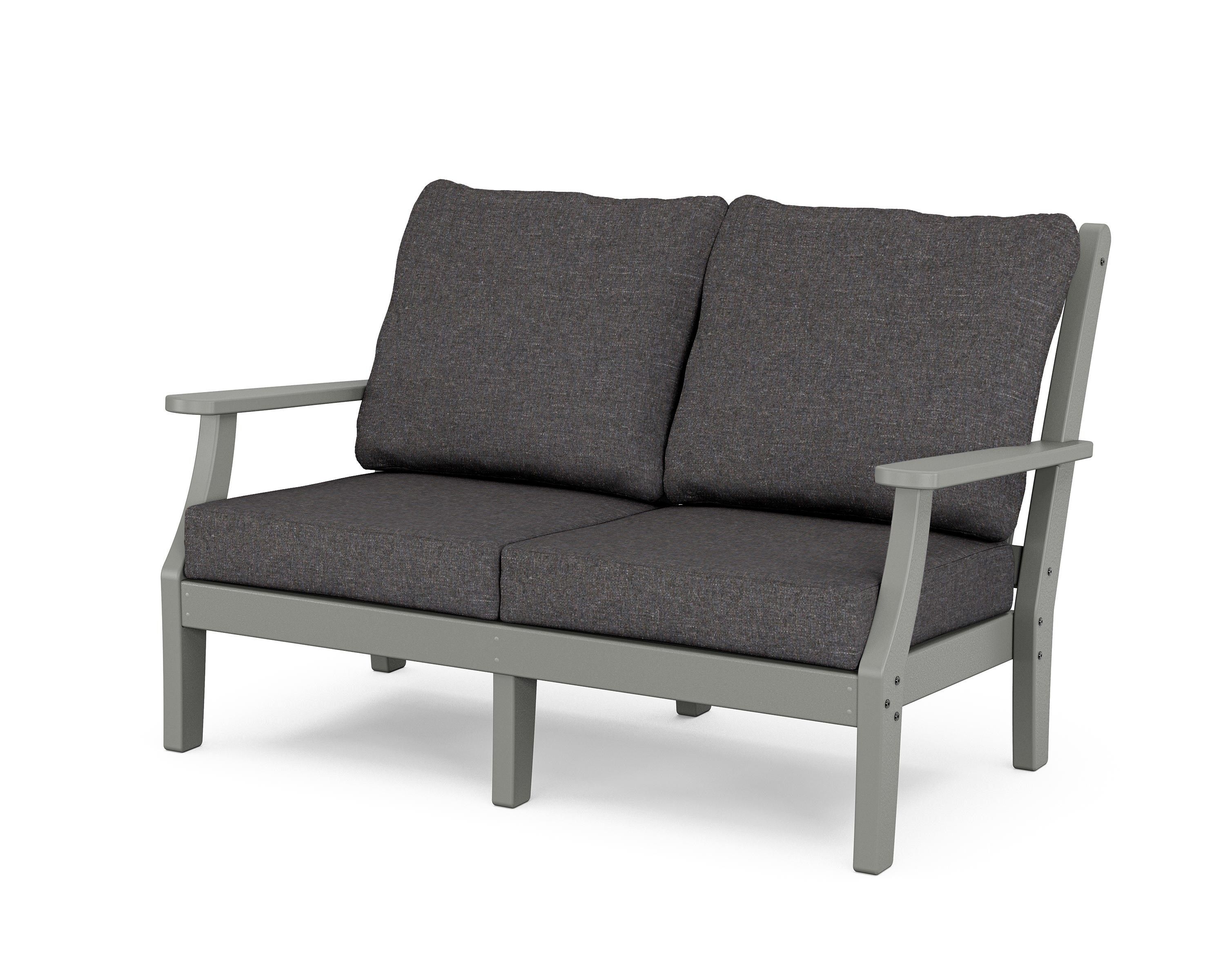 Country Living Wovendale Deep Seating Loveseat in Slate Grey / Ash Charcoal