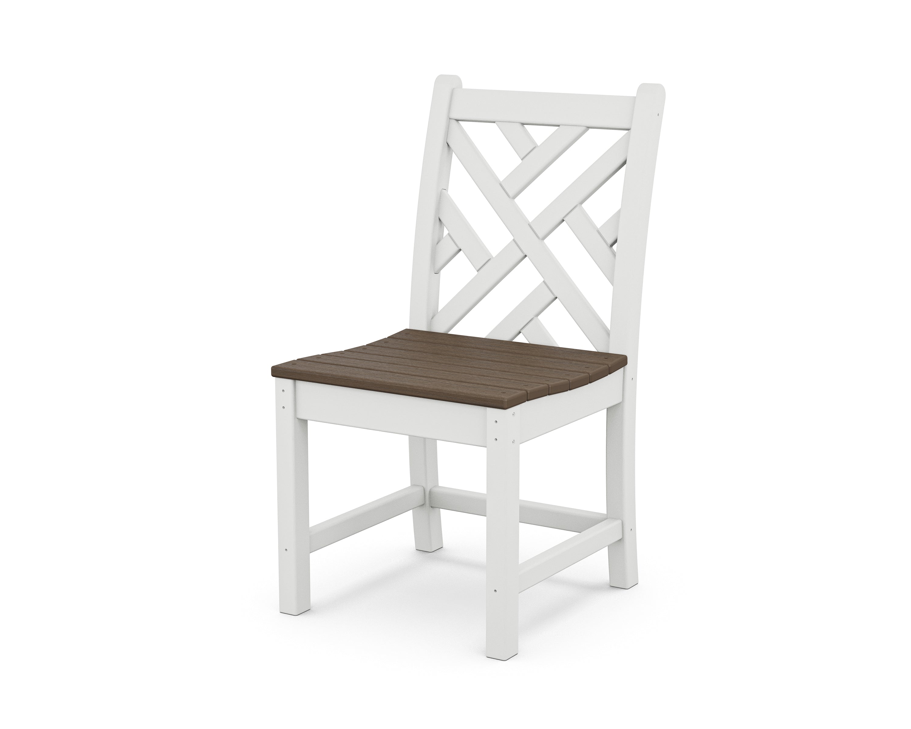 POLYWOOD® Chippendale Dining Side Chair in White / Kona
