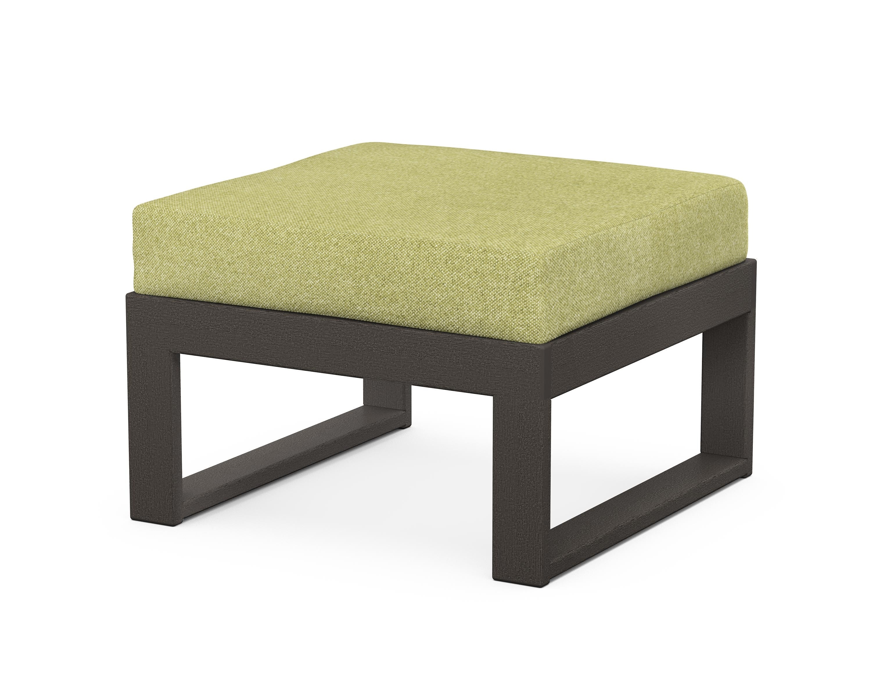 Unbranded Modular Ottoman - Modern in Vintage Coffee / Chartreuse Boucle