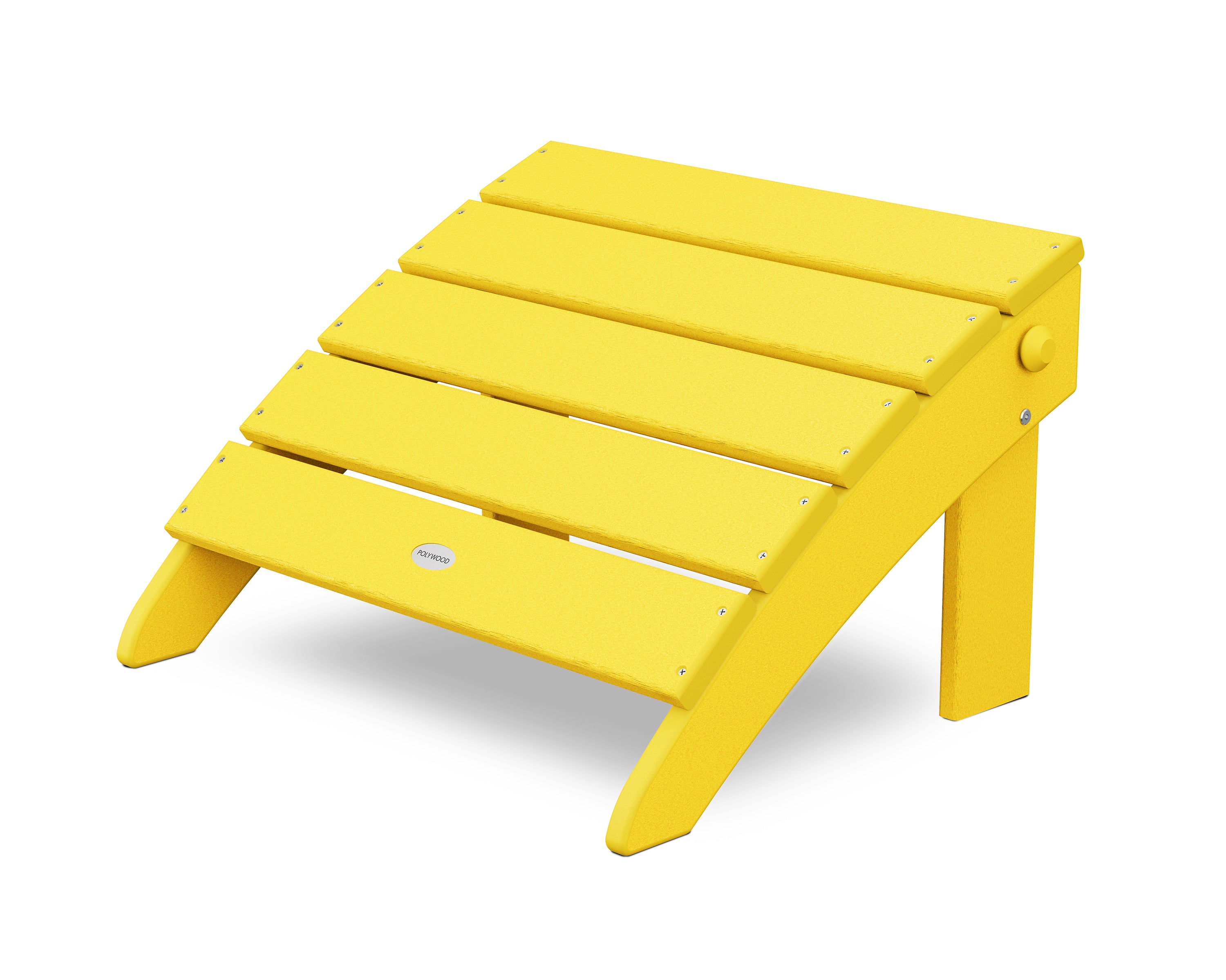 POLYWOOD® Classic Oversized Adirondack Folding Ottoman in Lemon