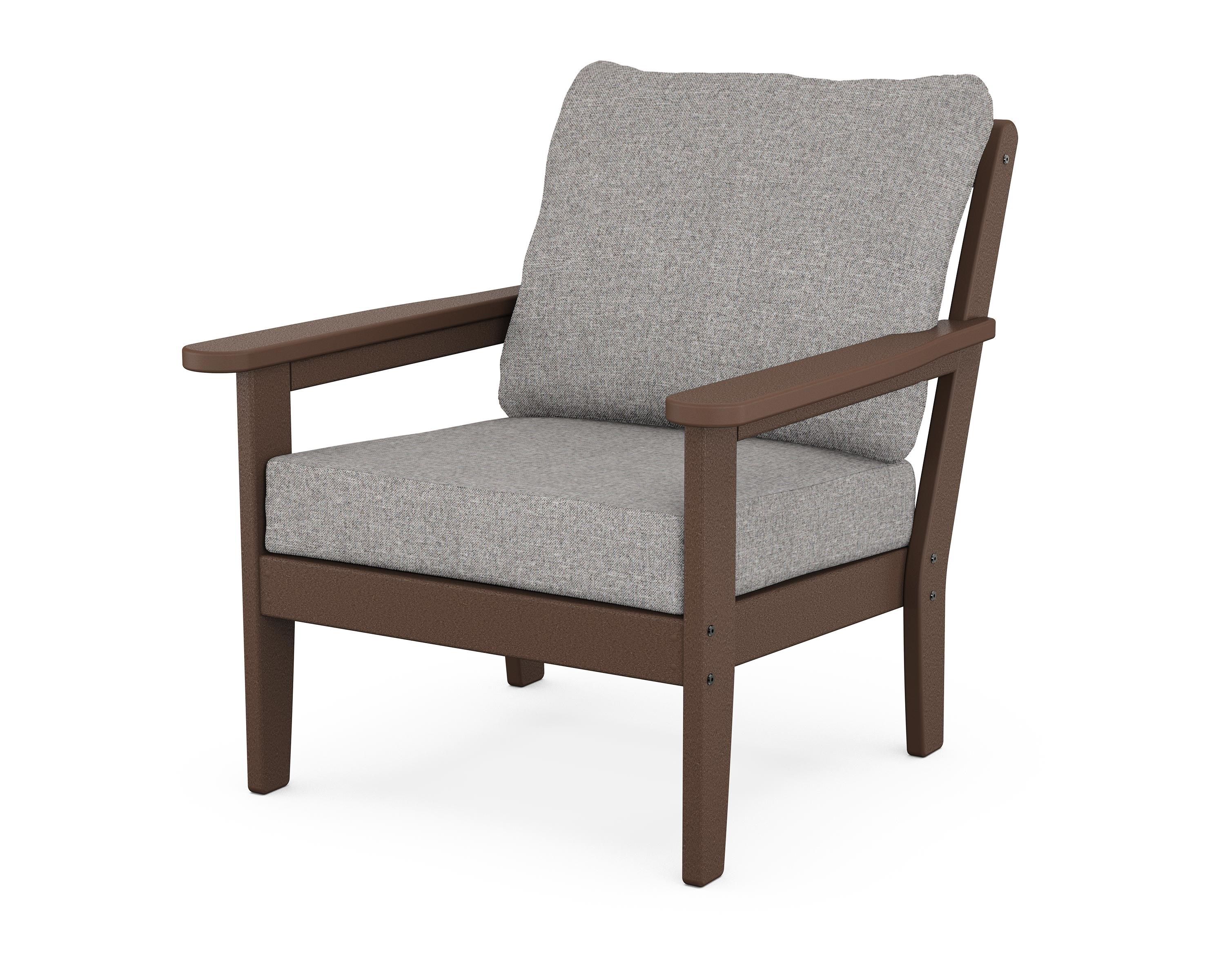 Country Living Cottage Deep Seating Chair in Mahogany / Grey Mist