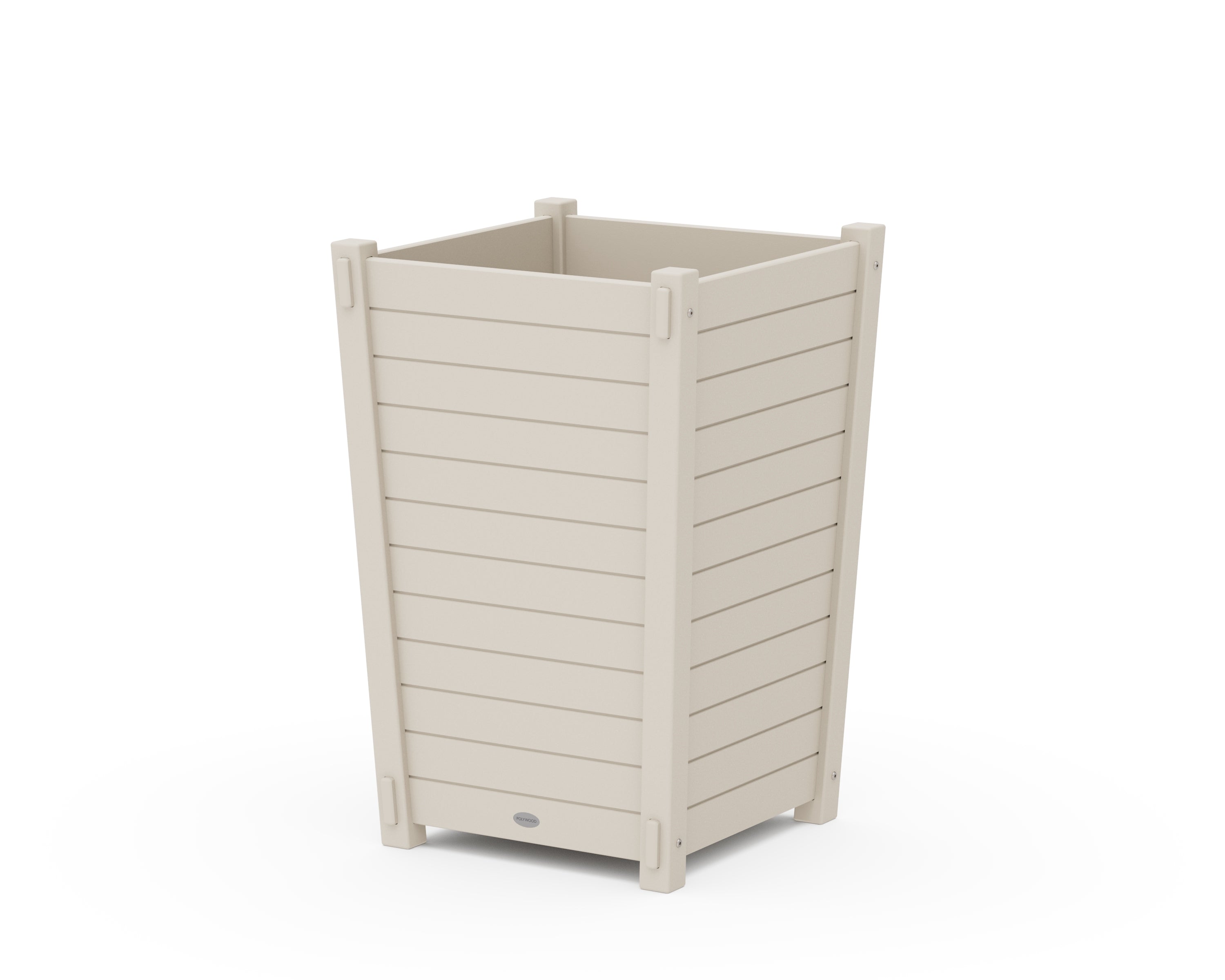 POLYWOOD® Nautical Large Tapered Square Planter Box in Sand