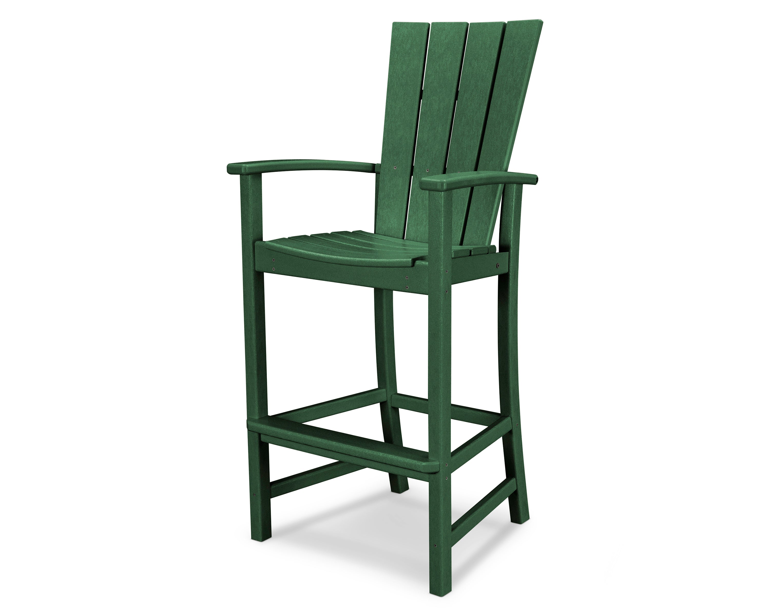 POLYWOOD® Quattro Adirondack Bar Chair in Green