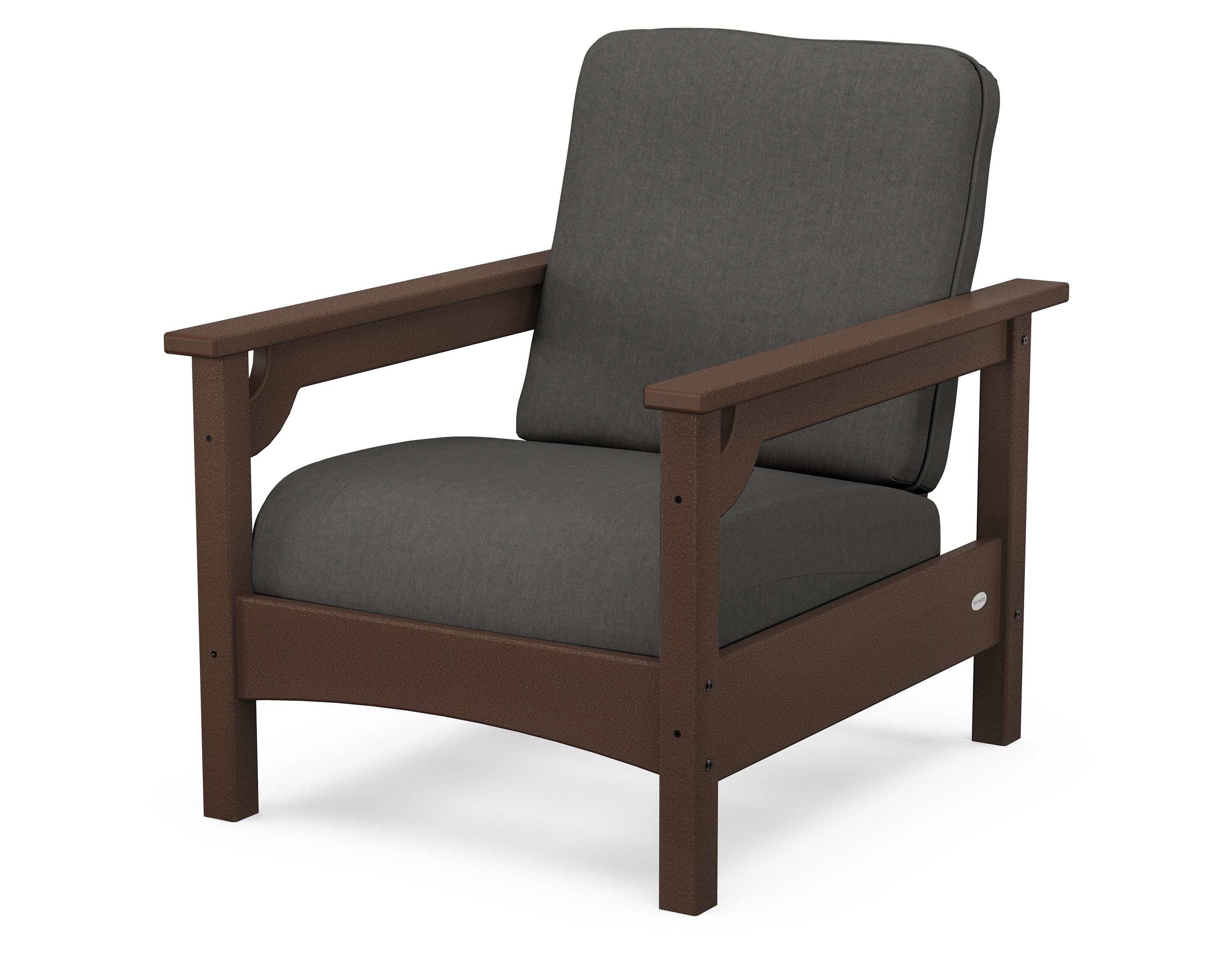 POLYWOOD® Club Chair in Mahogany / Spectrum Carbon