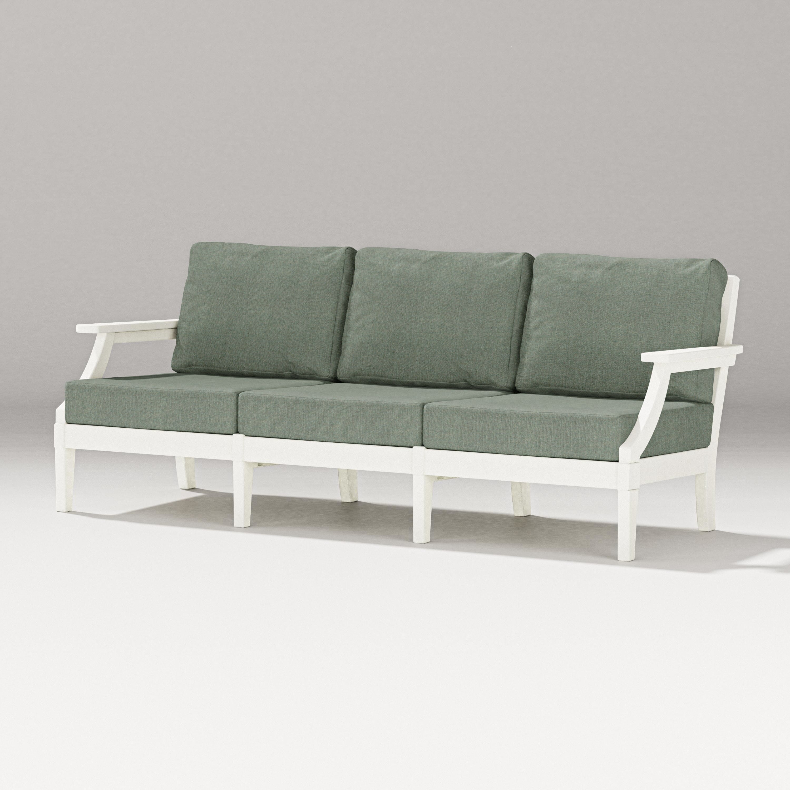 PW Designer Series Estate Sofa in Vintage White / Cast Sage