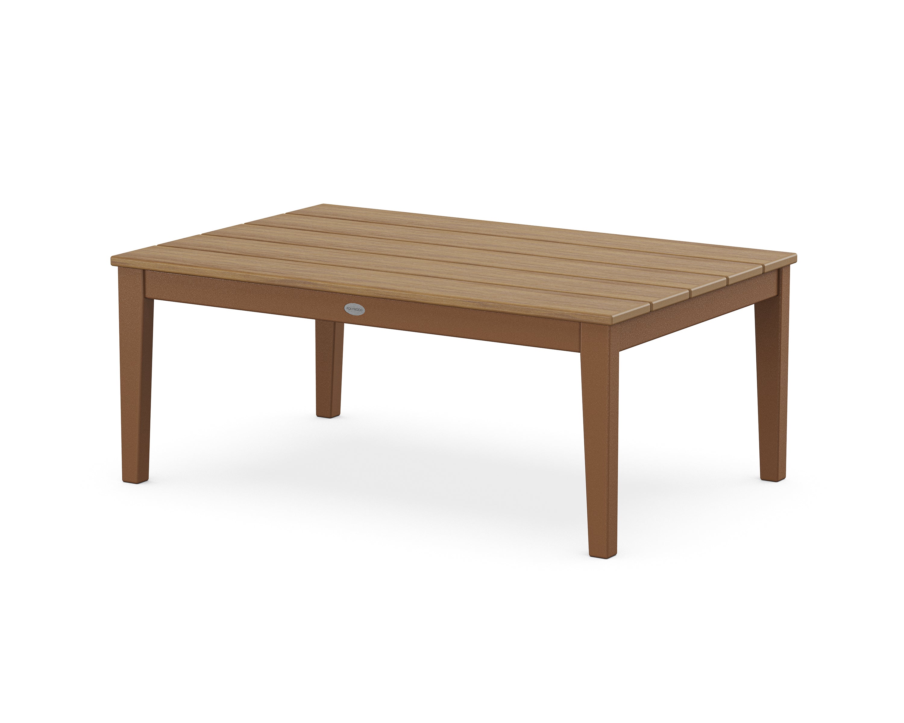 POLYWOOD® Newport 28" x 42" Coffee Table in Teak / Natural