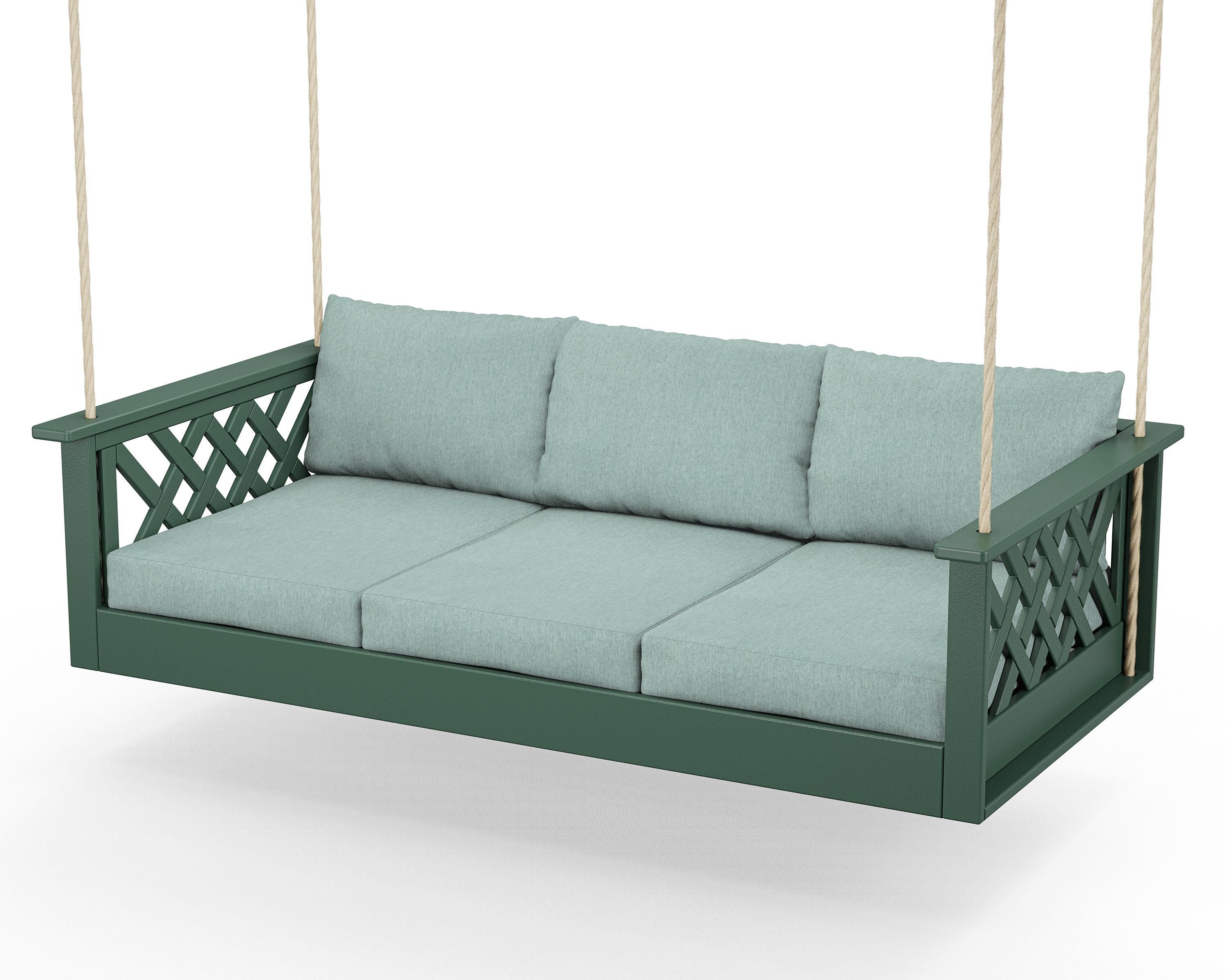 Country Living Wovendale Daybed Swing in Green / Glacier Spa