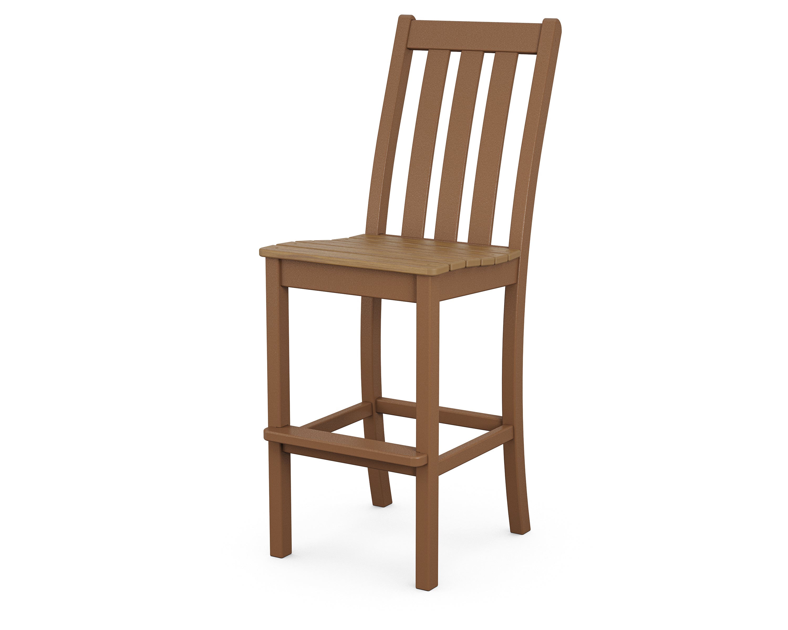 POLYWOOD® Vineyard Bar Side Chair in Teak / Natural