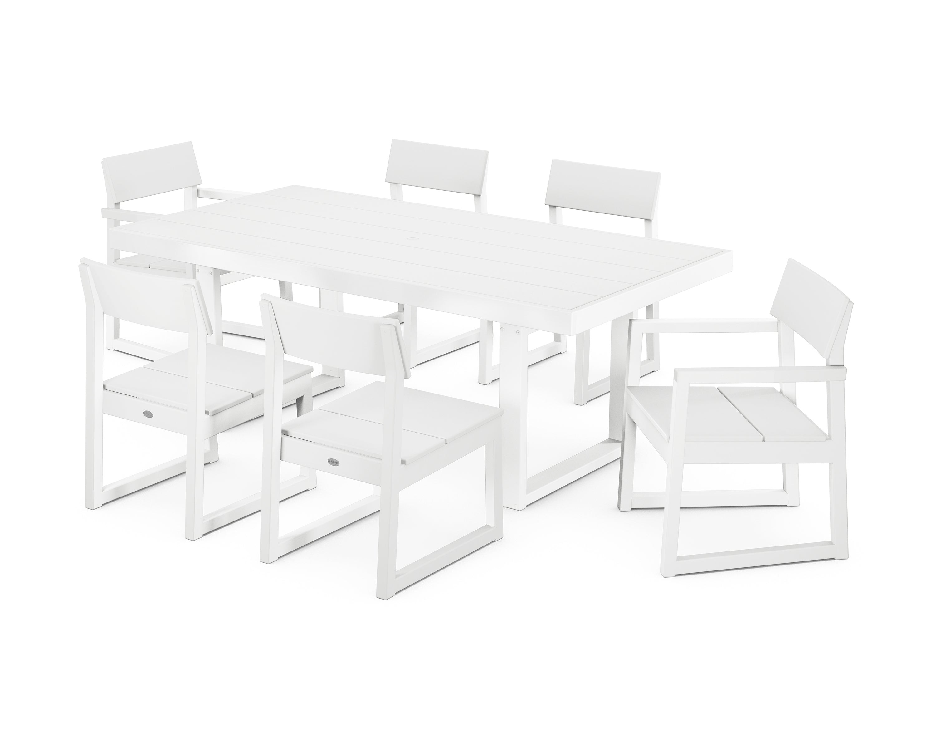 POLYWOOD® EDGE 7-Piece Dining Set in White