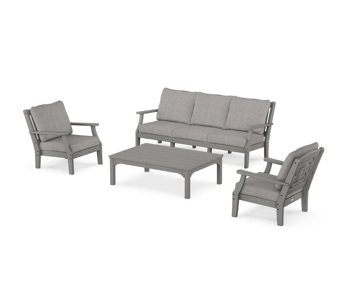 Chinoiserie 4-Piece Deep Seating Set with Sofa