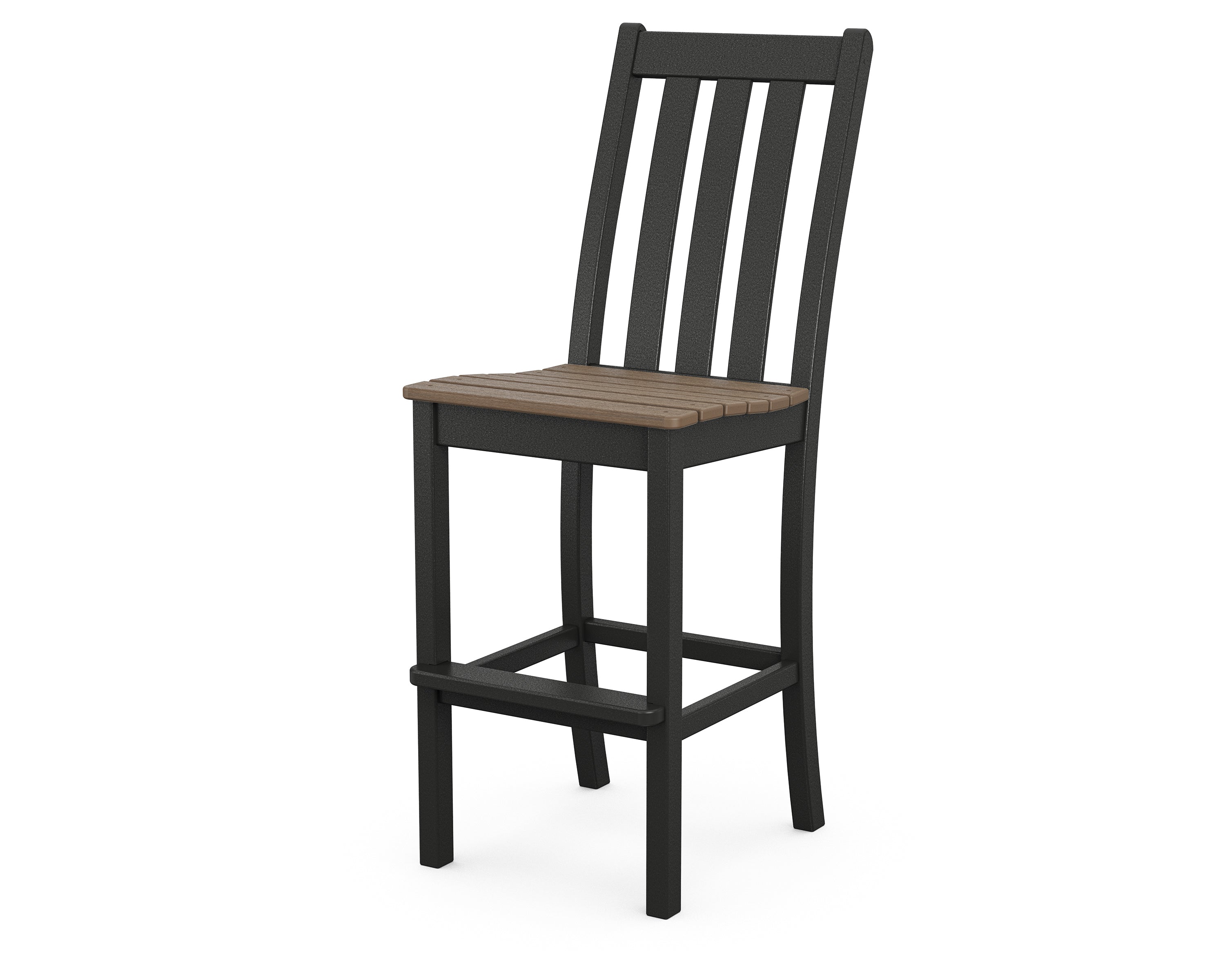 POLYWOOD® Vineyard Bar Side Chair in Black / Kona
