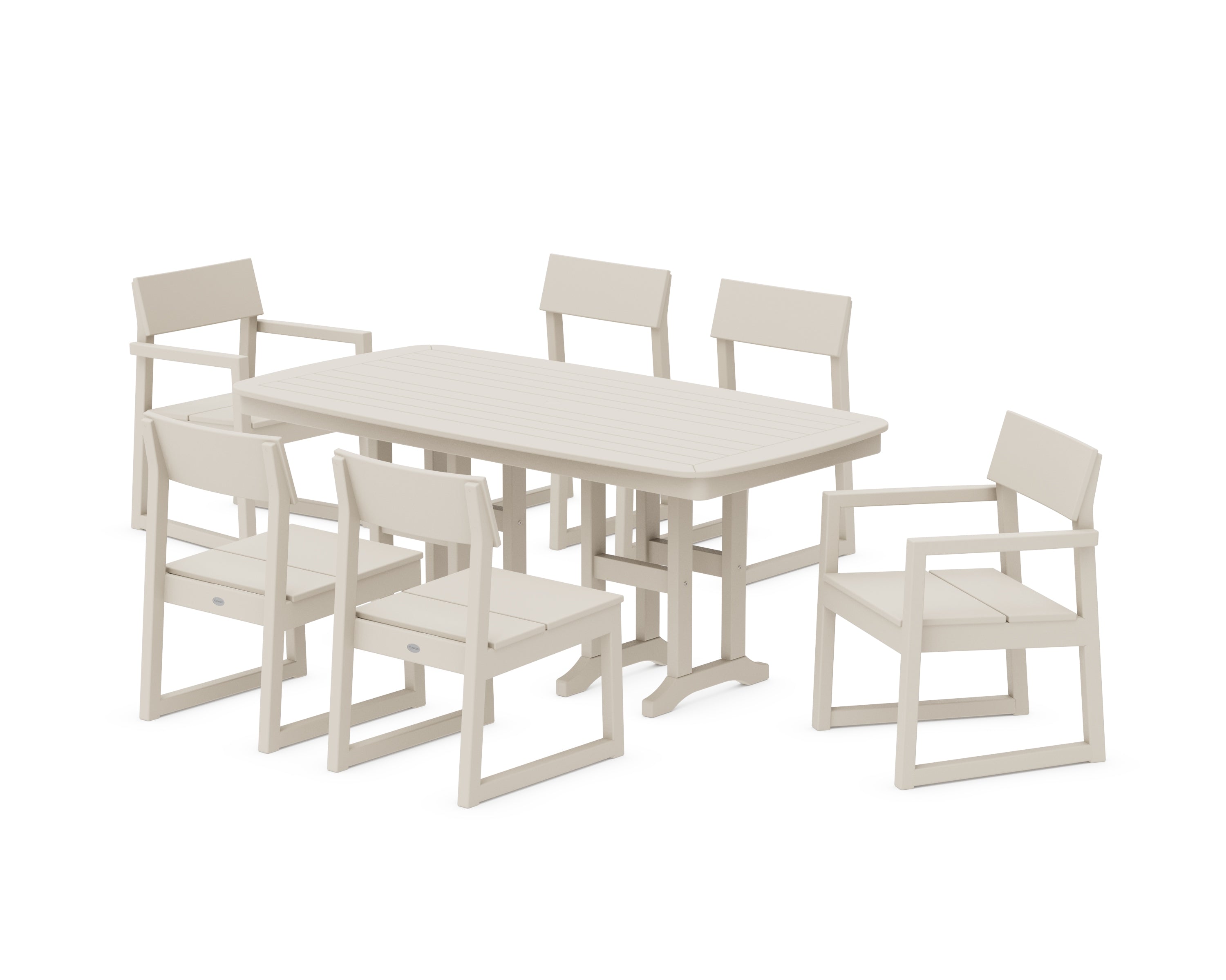 POLYWOOD® EDGE 7-Piece Dining Set in Sand