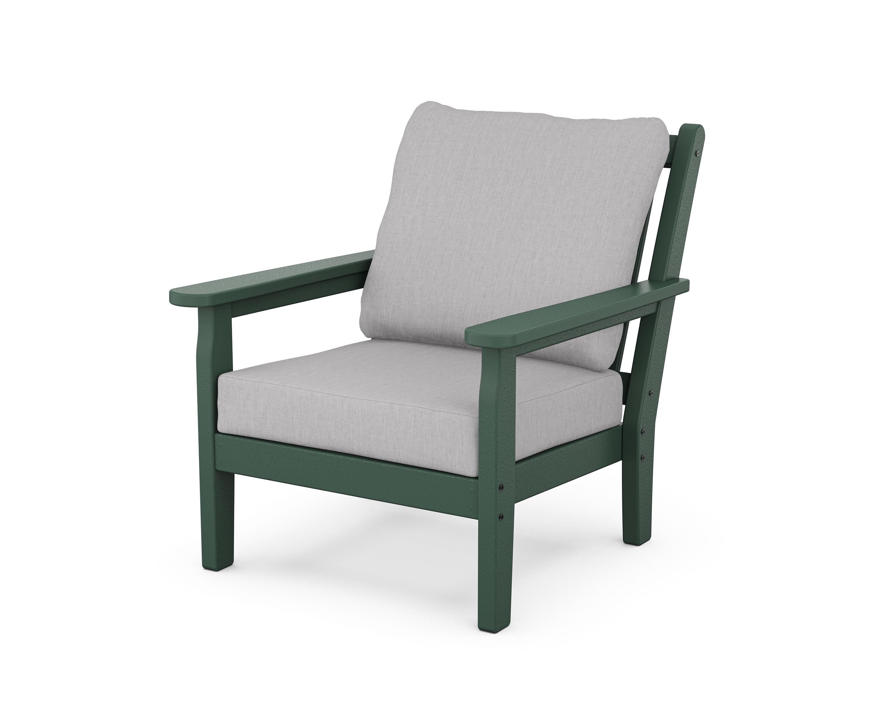 POLYWOOD® Chippendale Deep Seating Chair in Green / Granite