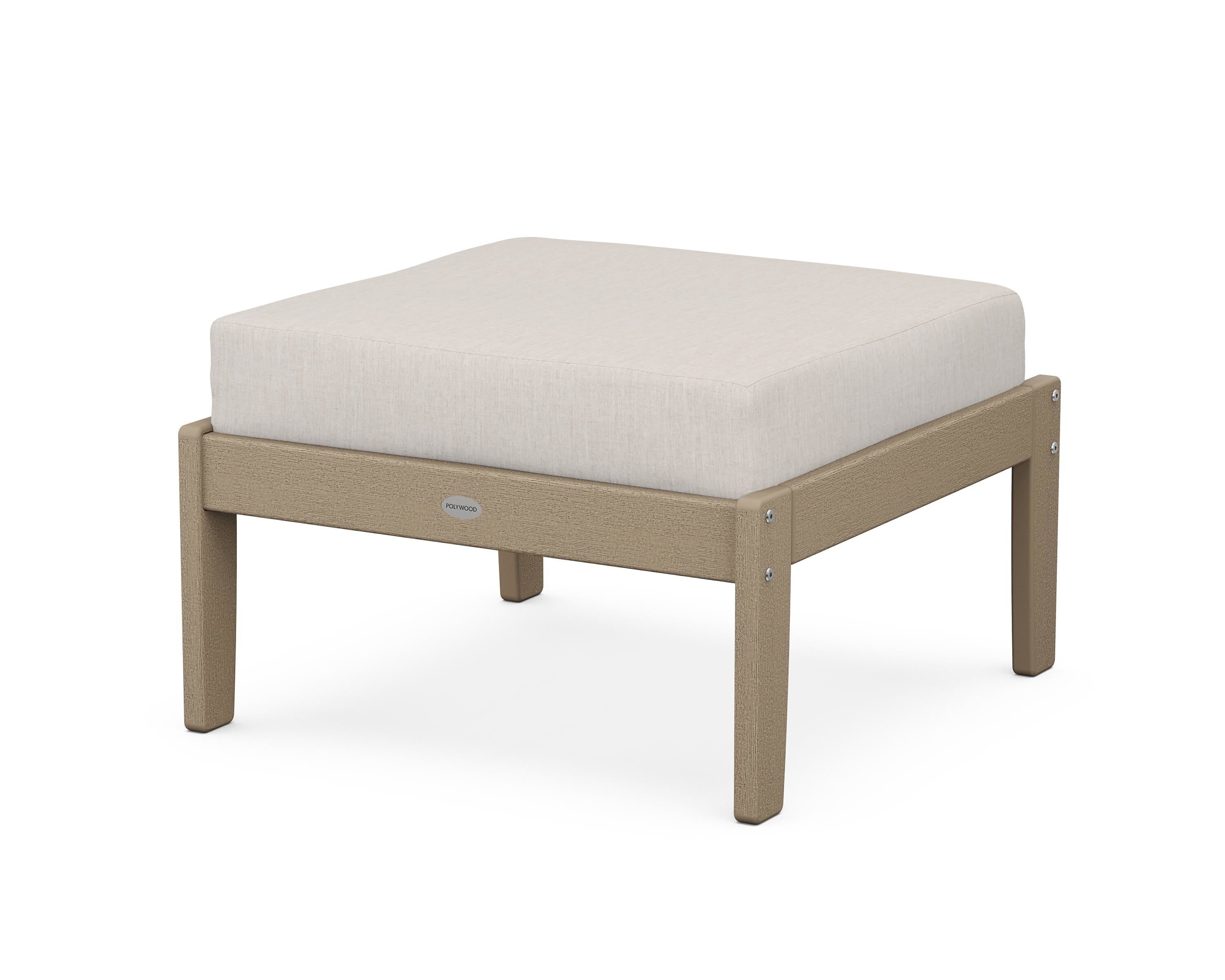 POLYWOOD® Braxton Deep Seating Ottoman in Vintage Sahara / Cast Ash