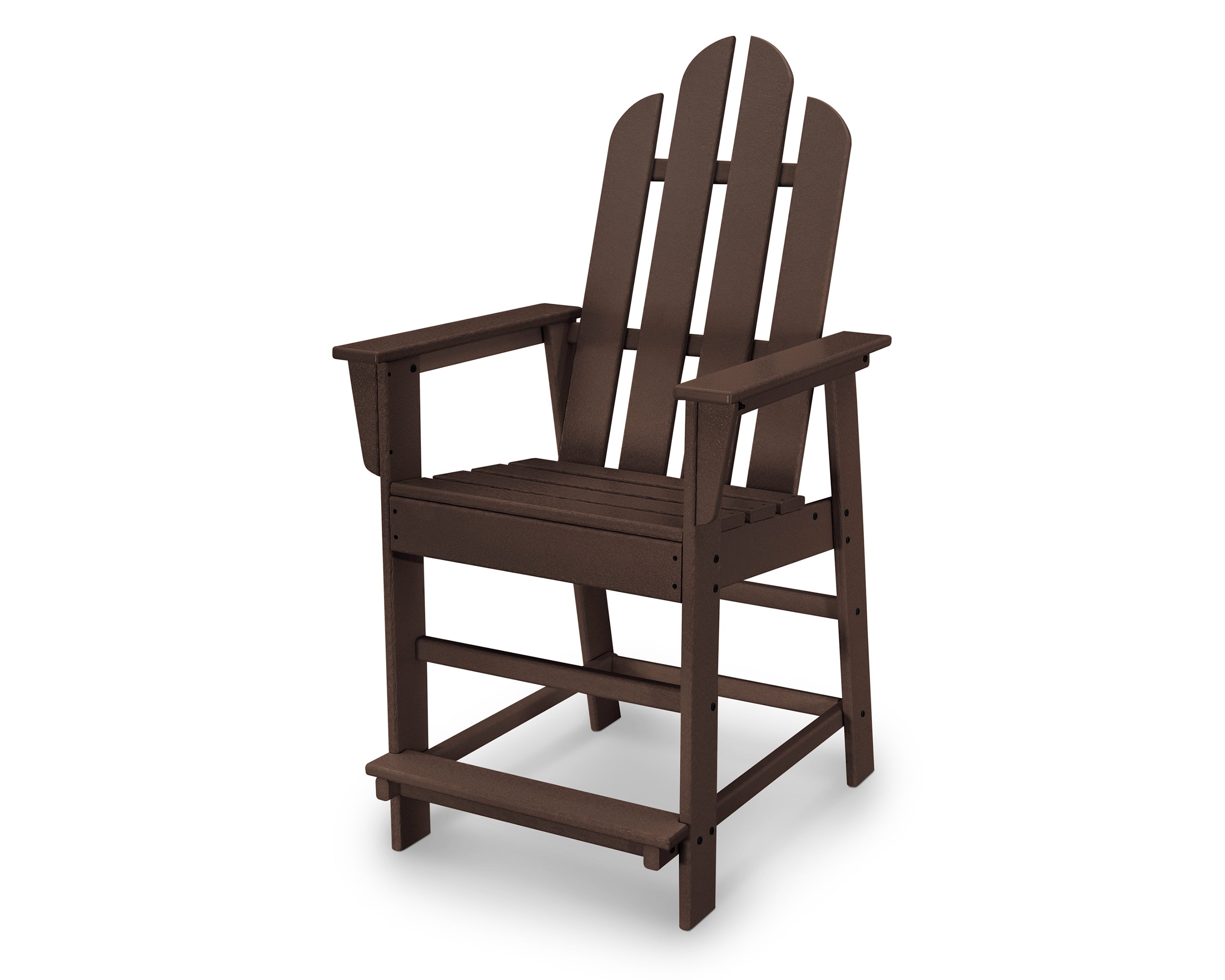POLYWOOD® Long Island Counter Chair in Mahogany