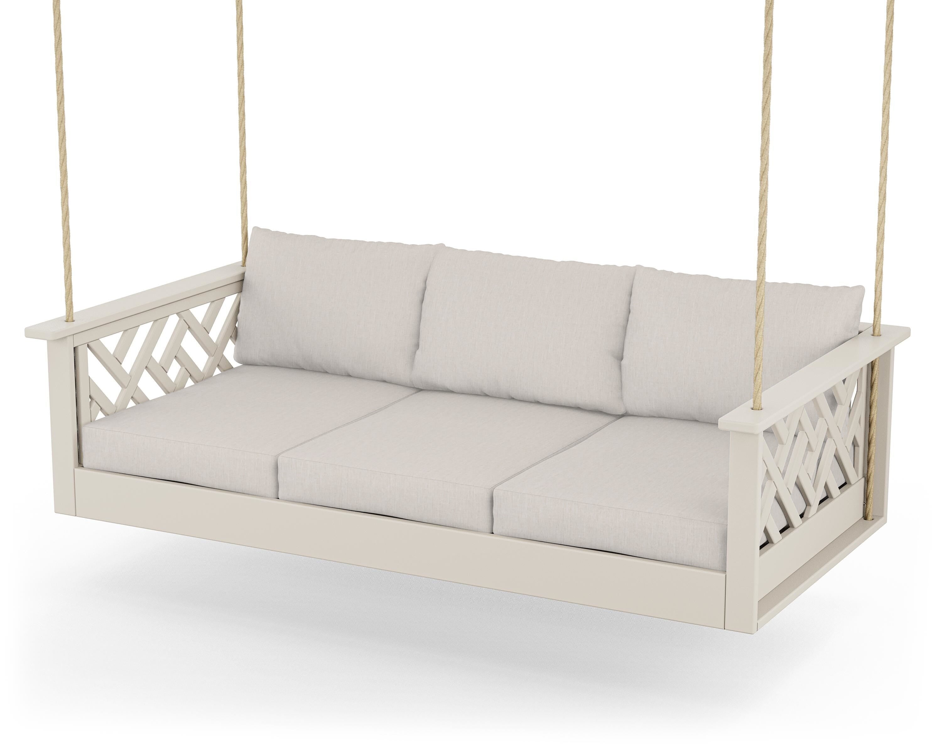 POLYWOOD® Chippendale Daybed Swing in Sand / Cast Ash