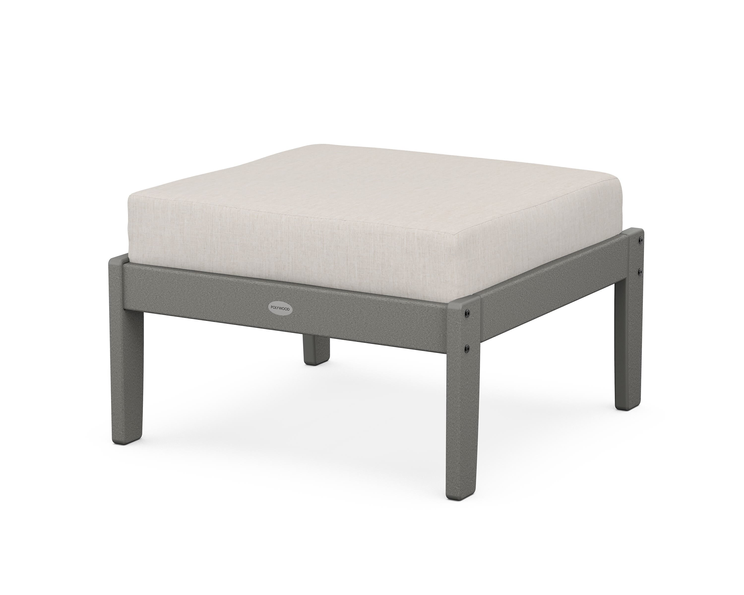 POLYWOOD® Braxton Deep Seating Ottoman in Slate Grey / Cast Ash