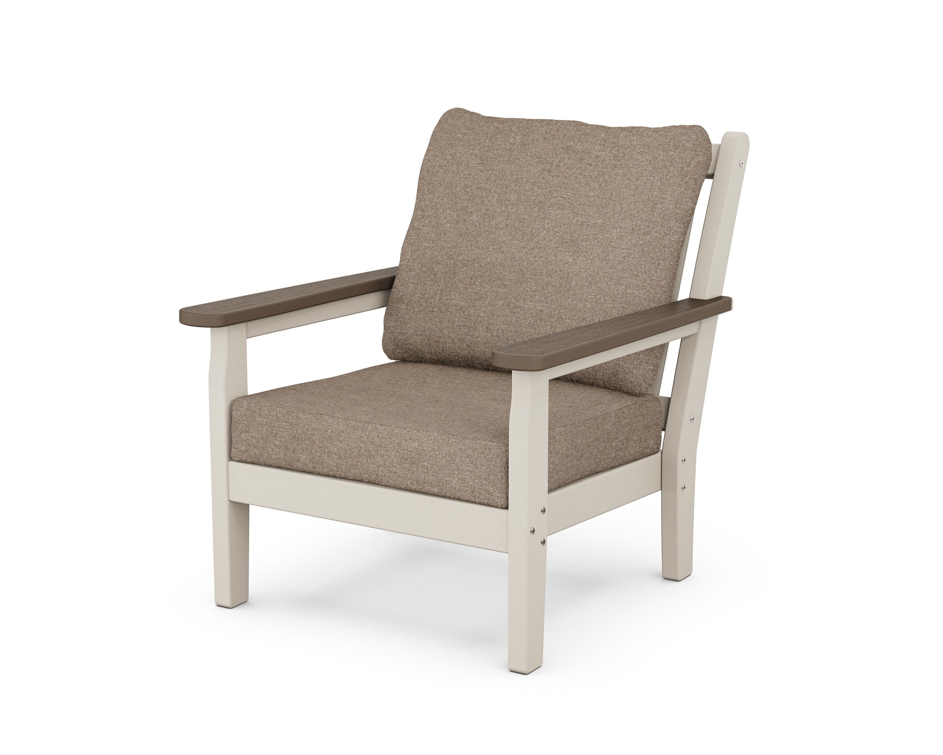 POLYWOOD® Chippendale Deep Seating Chair in Sand / Kona / Spiced Burlap