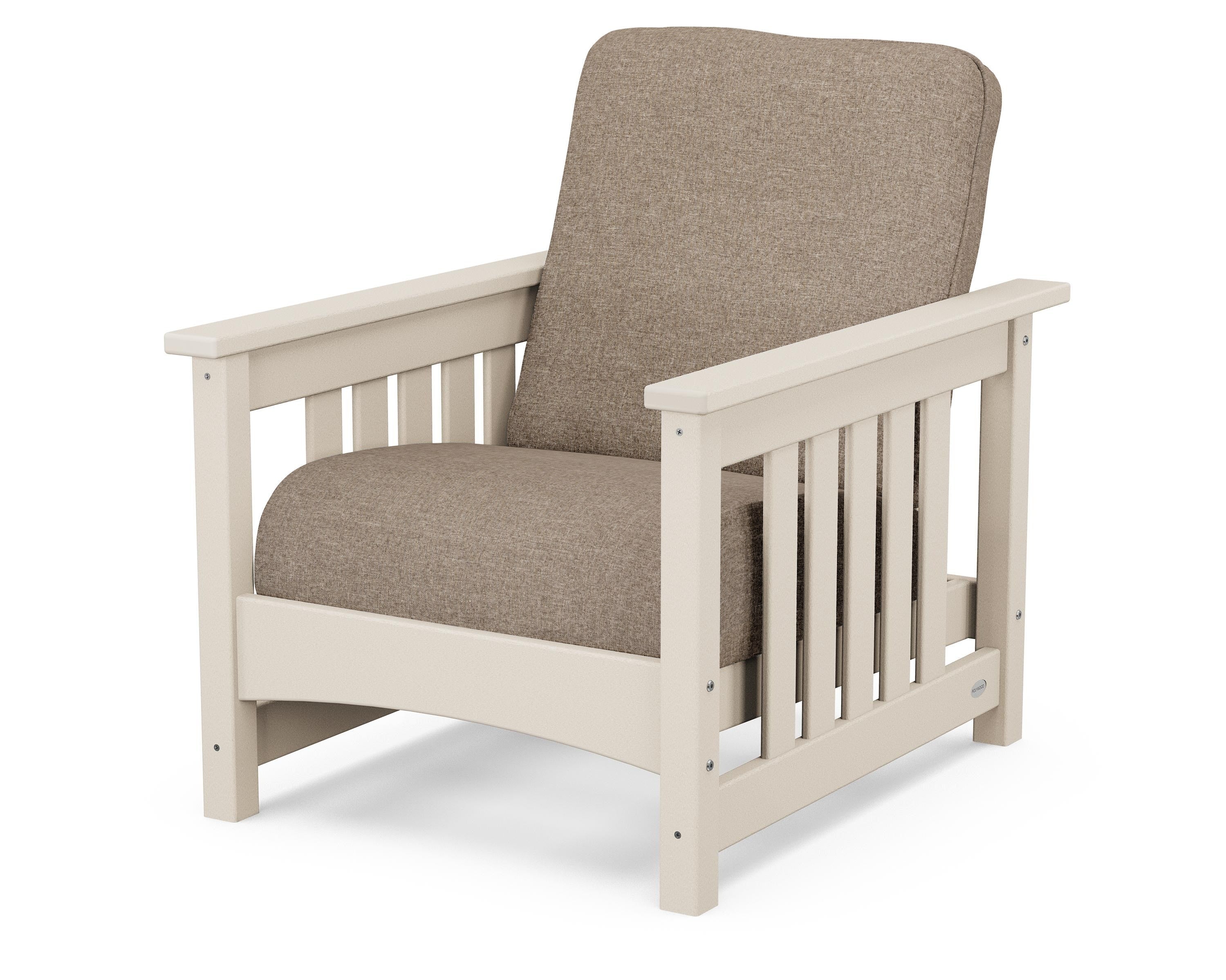POLYWOOD® Club Mission Chair in Sand / Spiced Burlap