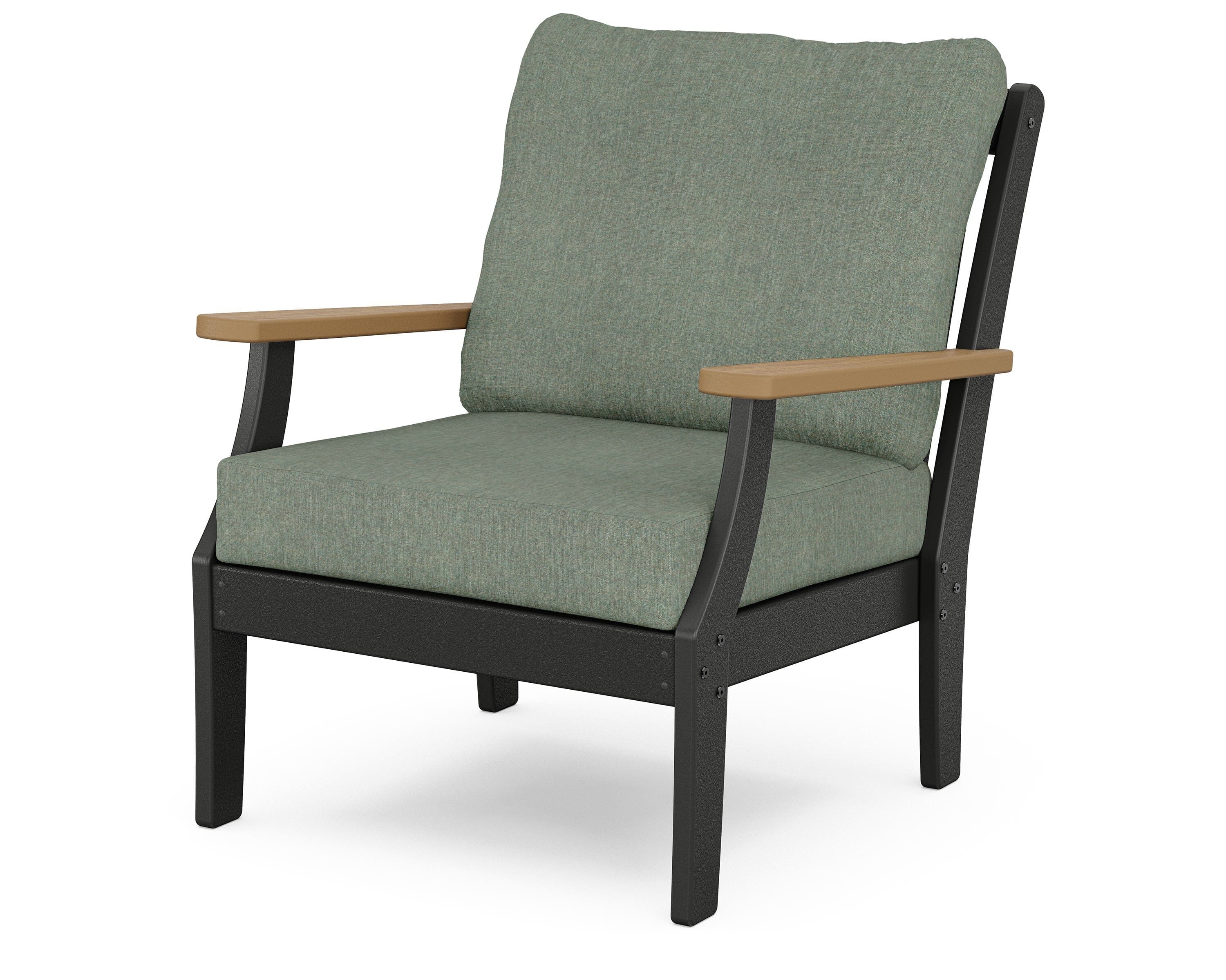 POLYWOOD® Braxton Deep Seating Chair in Black / Natural / Cast Sage