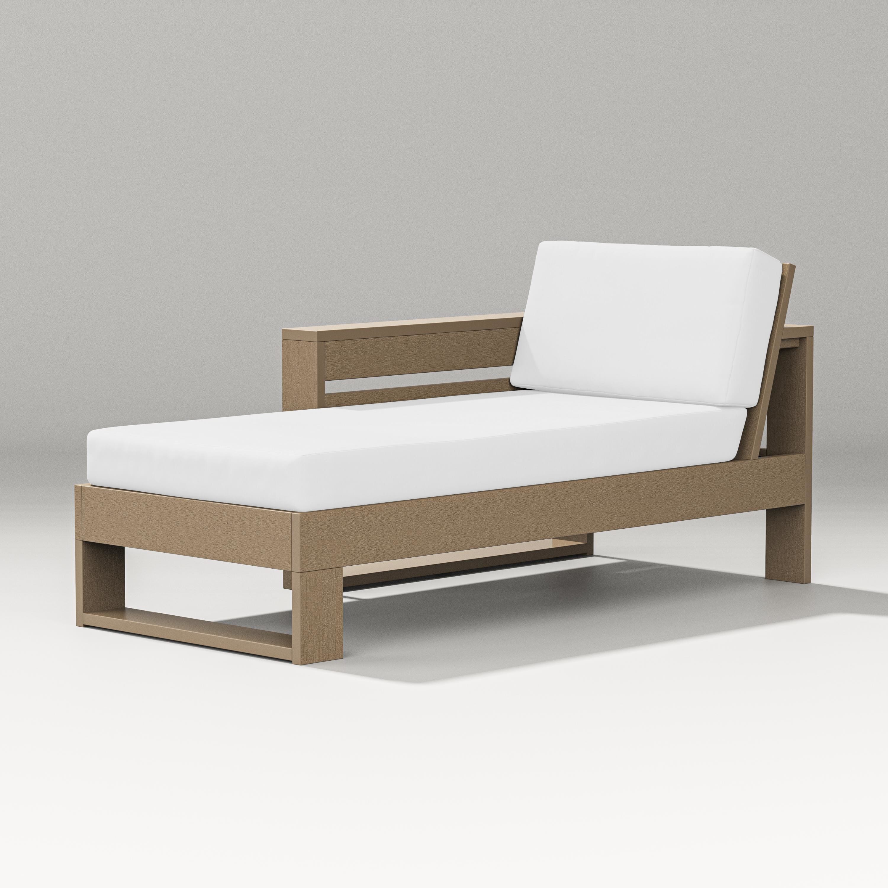 PW Designer Series Latitude Modular Left Arm Chaise in Vintage Sahara / Natural