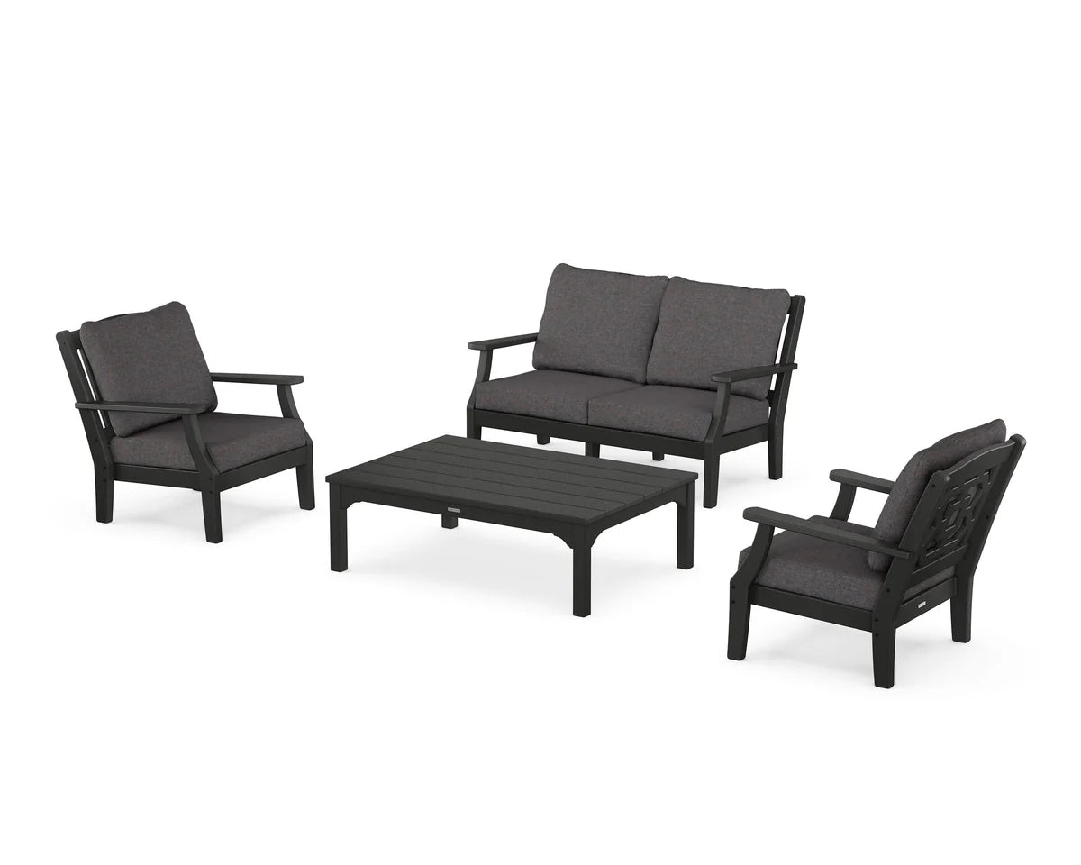 Chinoiserie 4-Piece Deep Seating Set with Loveseat