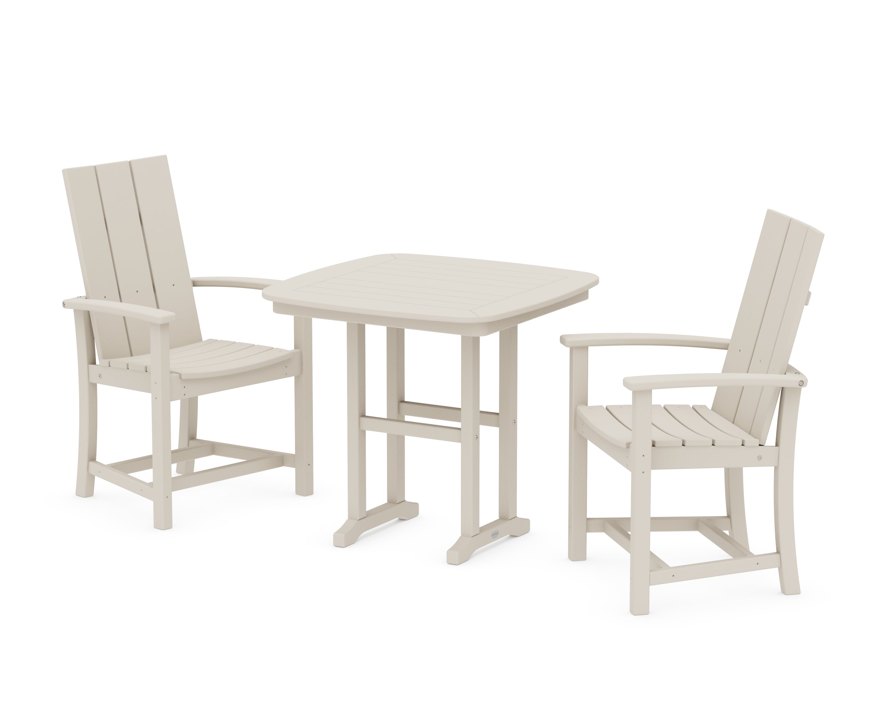 POLYWOOD® Modern Adirondack 3-Piece Dining Set in Sand